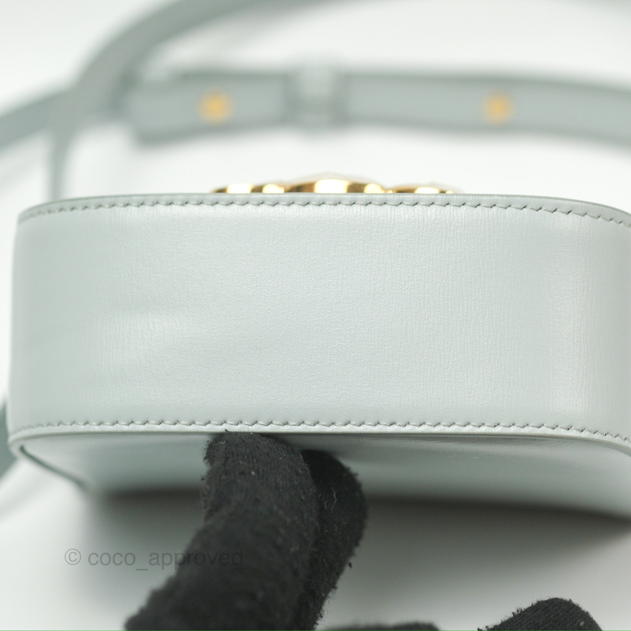 Celine Mini Claude Triomphe Bag in Soft Blue | Shiny Calfskin Leather Crossbody Purse | Perfect for Date Night & Evening Events