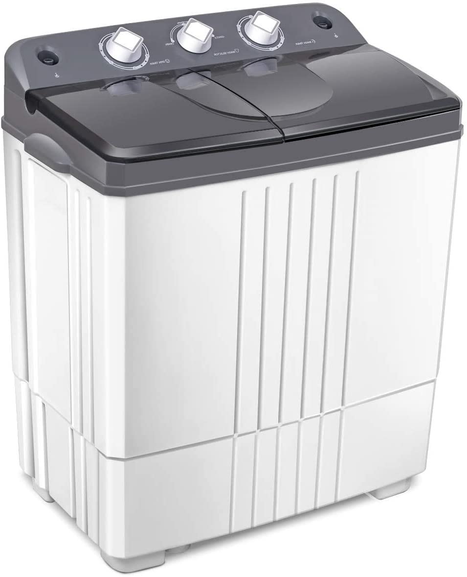 GO-12690OD High-Efficiency Front Load Washing Machine in Gray - Perfect for Apartments, Laundry Rooms & Small Spaces