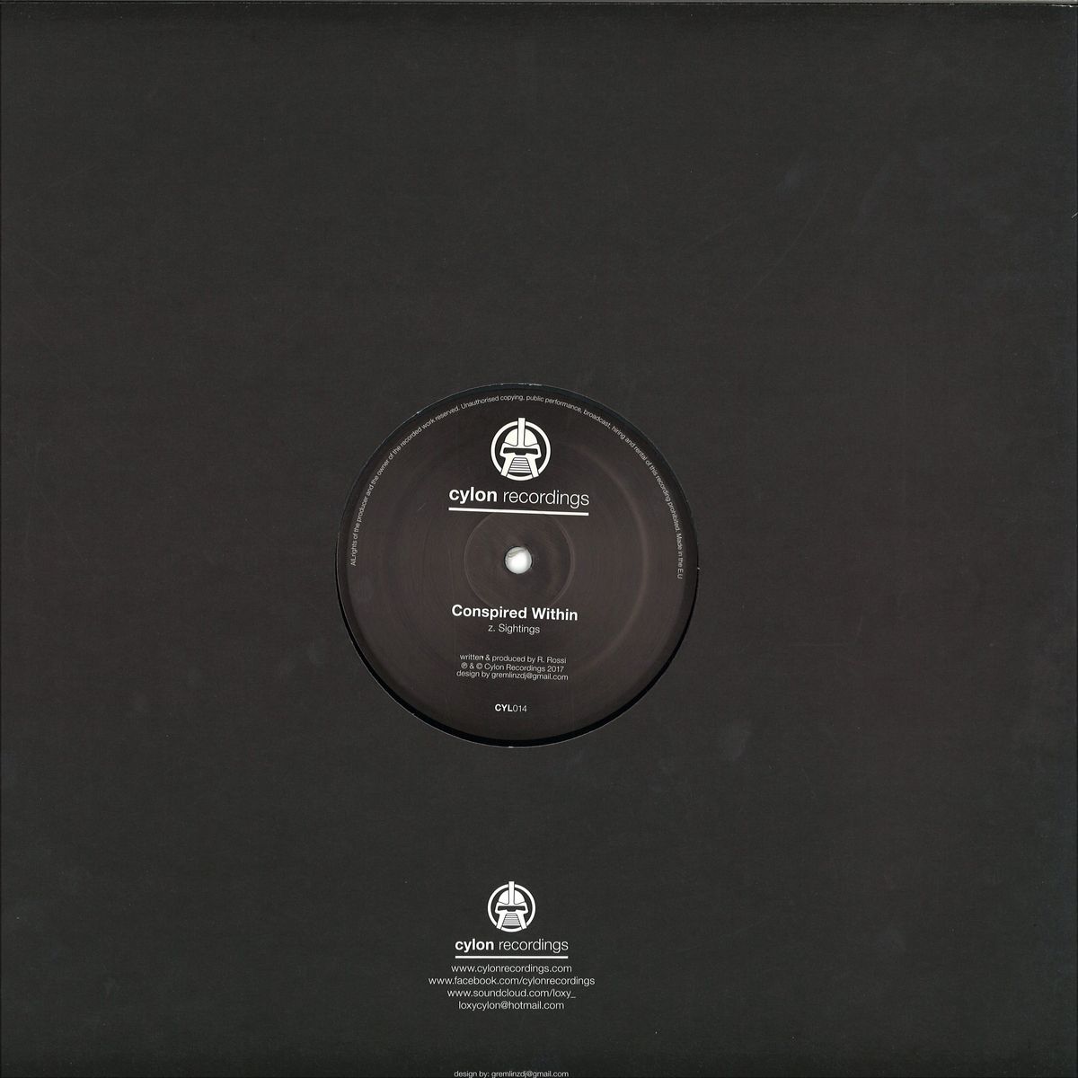 Conspired Within – Artifact / Sightings 12 Cylon Recordings – CYL014 | Limited Edition Vinyl Record | Perfect for Sci-Fi Collectors & Music Enthusiasts