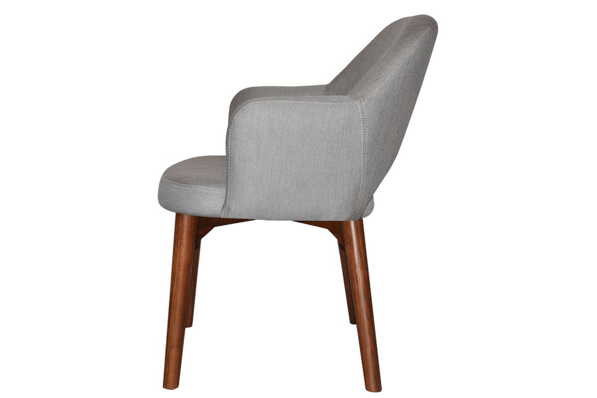 EZ Hospitality Cairo Indoor Armchair with Timber Base - Light Walnut Finish, 4-Leg Design for Living Room, Office, or Lounge Comfort