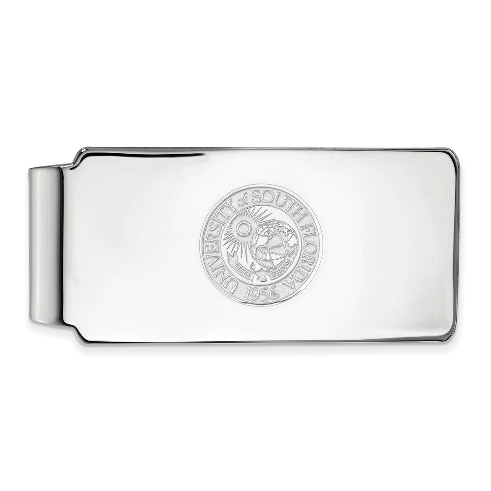Premium Sterling Silver South Florida Money Clip - Elegant & Durable for Cash & Cards | Perfect for Gifts, Travel & Everyday Use