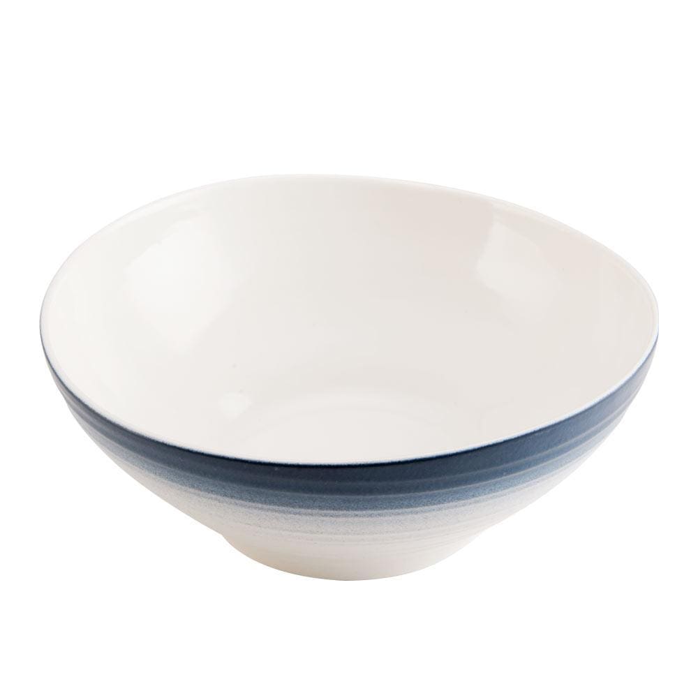 Swirl Ombre Blue Vegetable Bowl - Eco-Friendly Ceramic Serving Dish for Salads, Snacks & Fruits | Perfect for Kitchen, Dining & Party Use