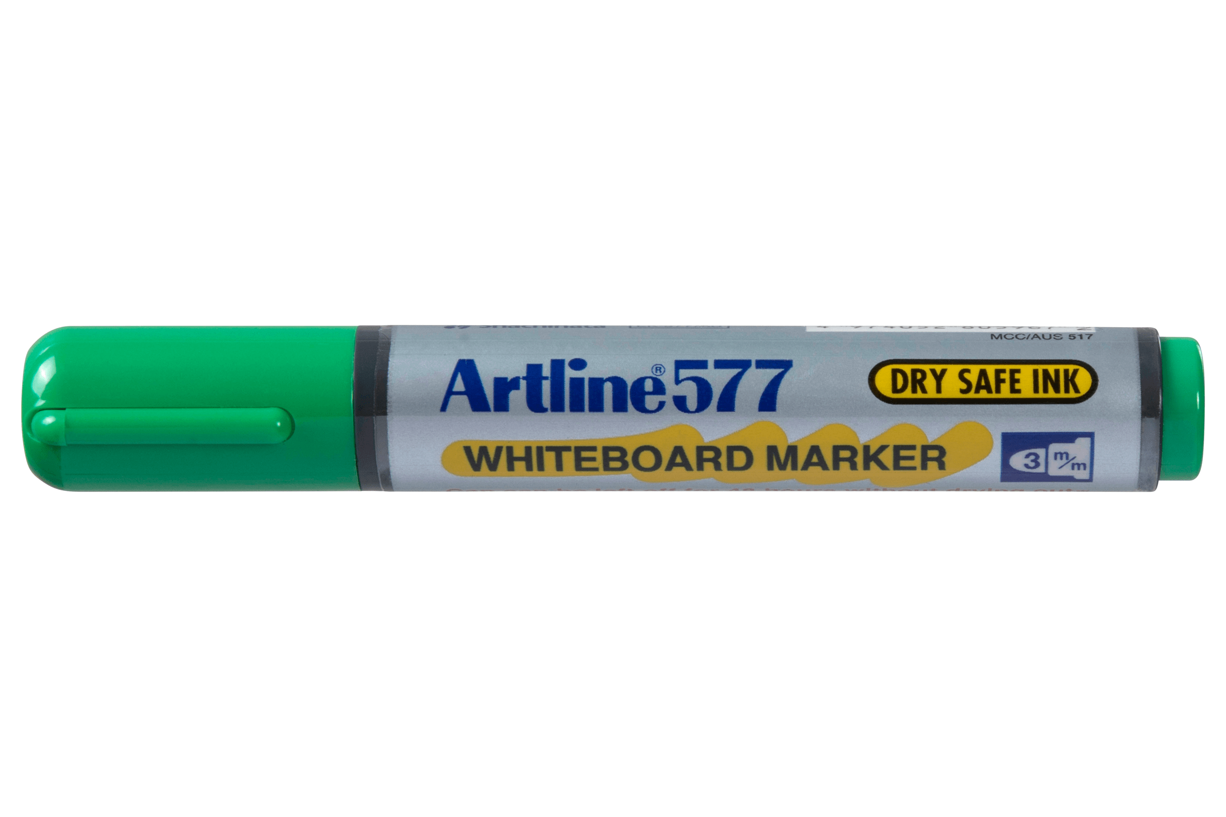 Artline 577 Whiteboard Marker - 3mm Bullet Tip, Green Ink, Pack of 12 - Perfect for Office, Classroom & Home Whiteboard Presentations