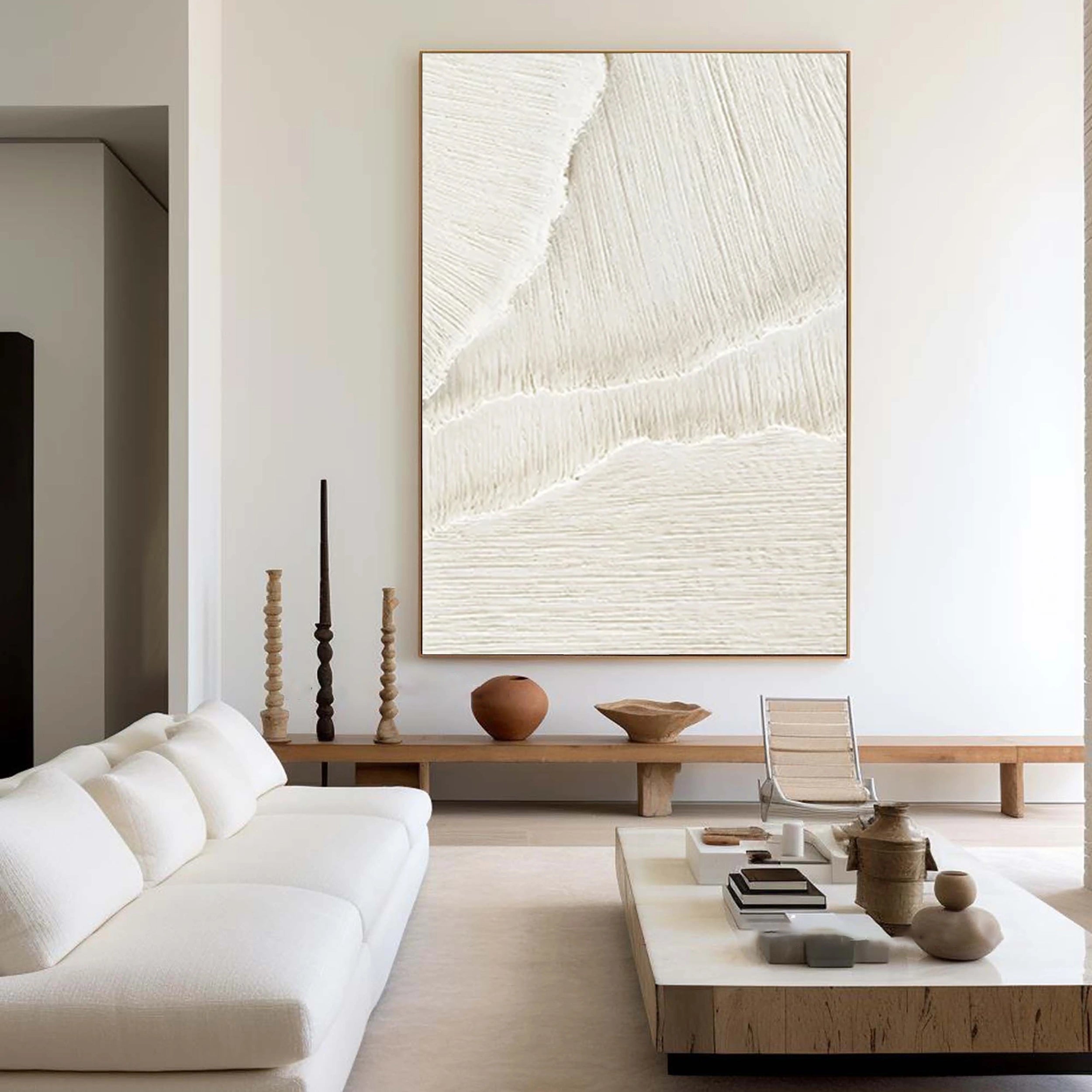 Minimalist Textured Plaster Art Painting - Abstract Wall Decor for Modern Living Room & Office #MM017 | Home & Office Decor