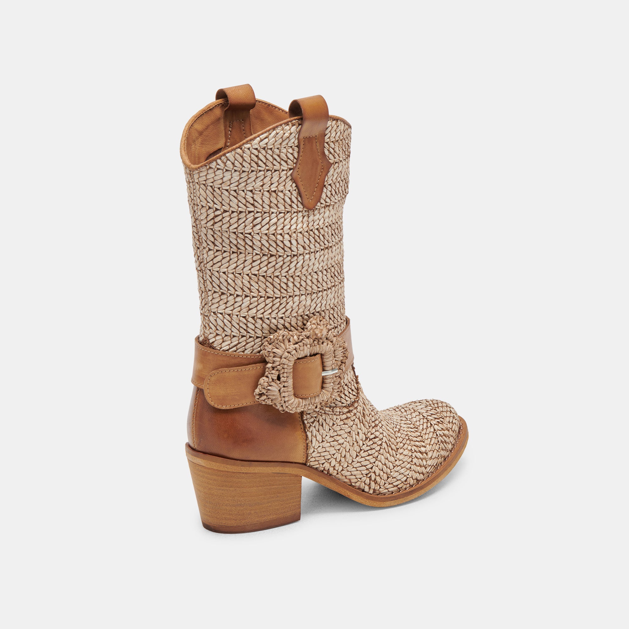 HOSS BROWN MULTI RAFFIA BOOTS - Stylish & Comfortable Women's Ankle Boots for Casual Outfits, Date Nights & Fall Fashion