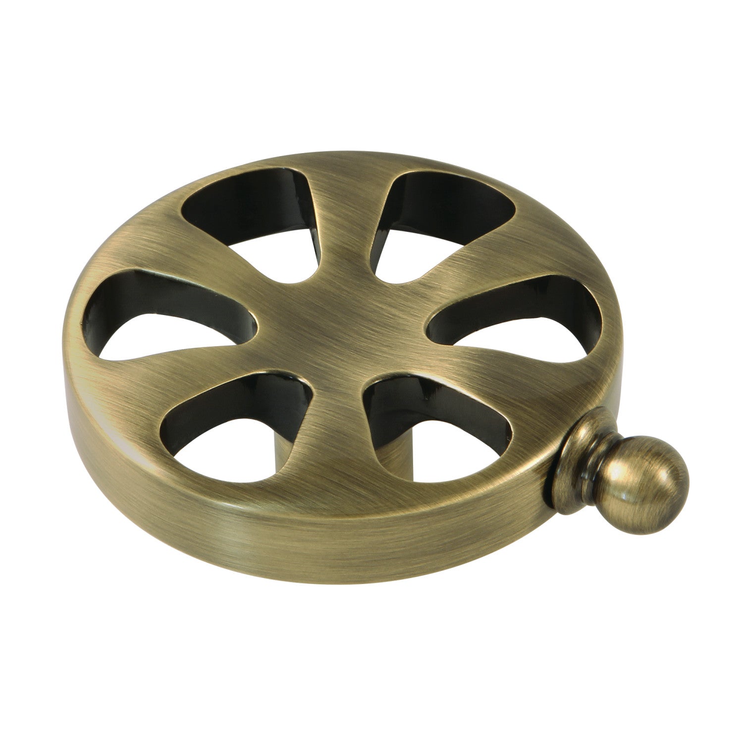 Belknap KSH2963RX Antique Brass Wheel Handle - Heavy Duty Cabinet & Drawer Pull for Kitchen, Bathroom, Furniture - Vintage Style Hardware Upgrade