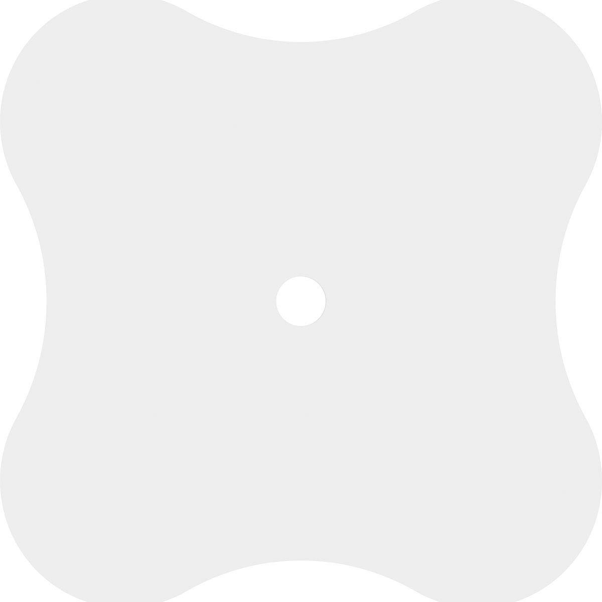 Ekena Millwork CMP40LA-03000 Luna Architectural Grade PVC Ceiling Medallion 40 Inch - White Contemporary Urethane Ceiling Decor for Dining Room, Living Room, Bedroom, and Foyer