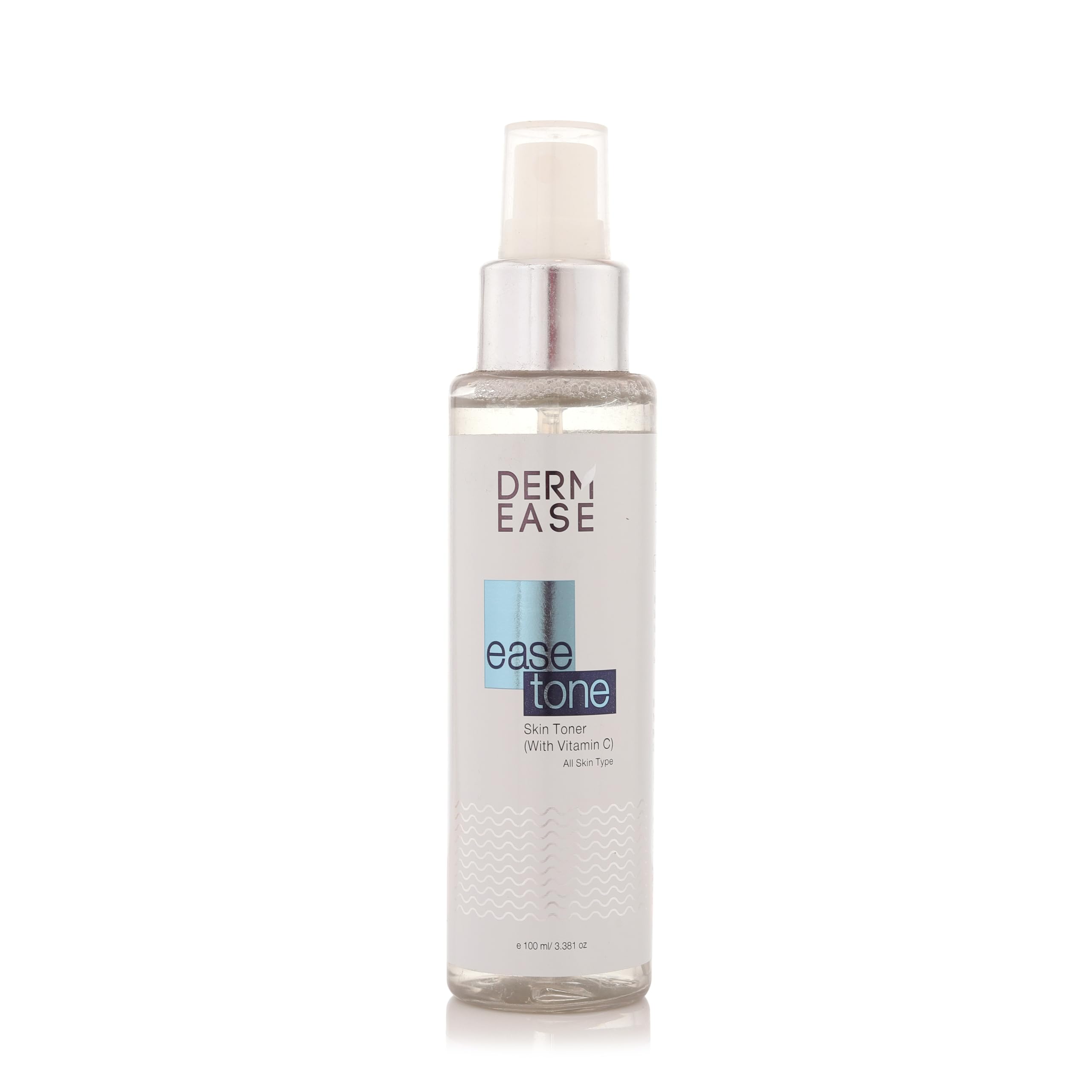 DERM EASE Ease Tone Skin Toner with Rose Water, Castor Oil, Lemon Oil & Aloe Vera Extract - 100ml for Acne Prone, Oily & Glowing Skin | Hydrating Facial Toner for Daily Skincare Routine & Post-Cleansing Treatment