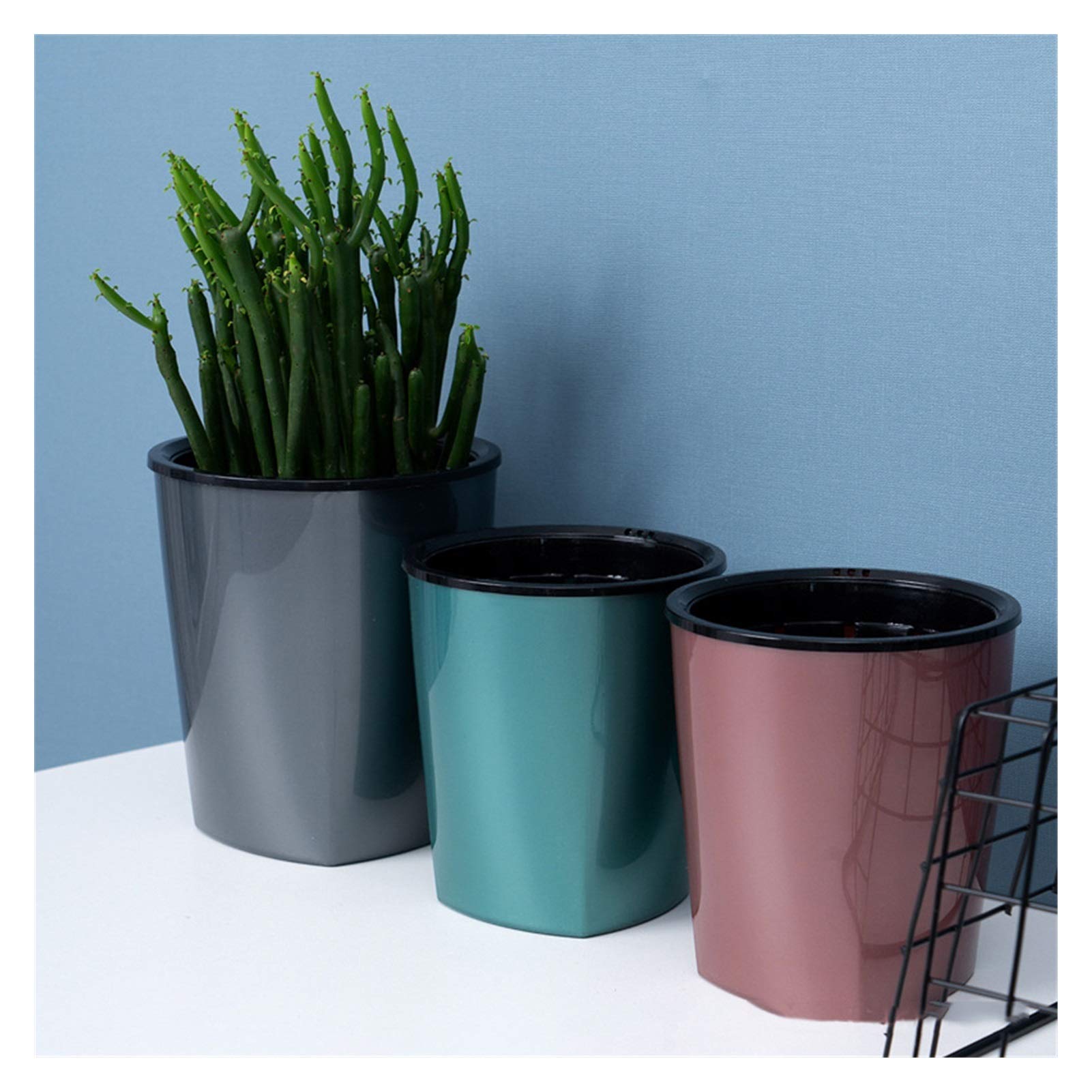 Lazy Flower Pot Hydroponic Planter for Home Garden - Light Grey, Self-Watering Indoor Herb Garden Kit - Perfect for Windowsill, Kitchen, Office & Small Space Gardening