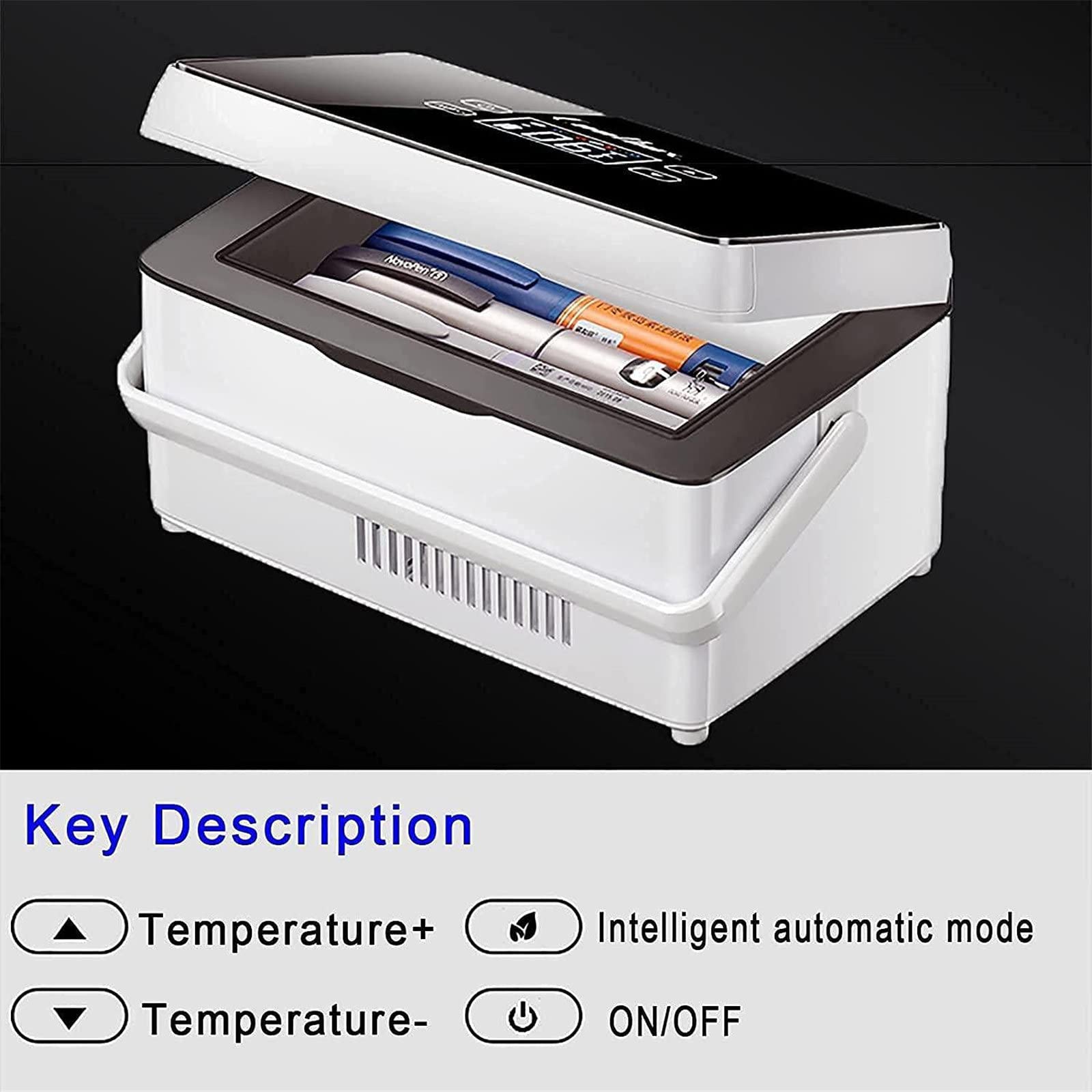 Portable USB Rechargeable Insulin Cooler Travel Case - Mini Medical Refrigerator (0-8°C) for Diabetics | Triple Battery Backup | Perfect for Car, Home & Outdoor Use