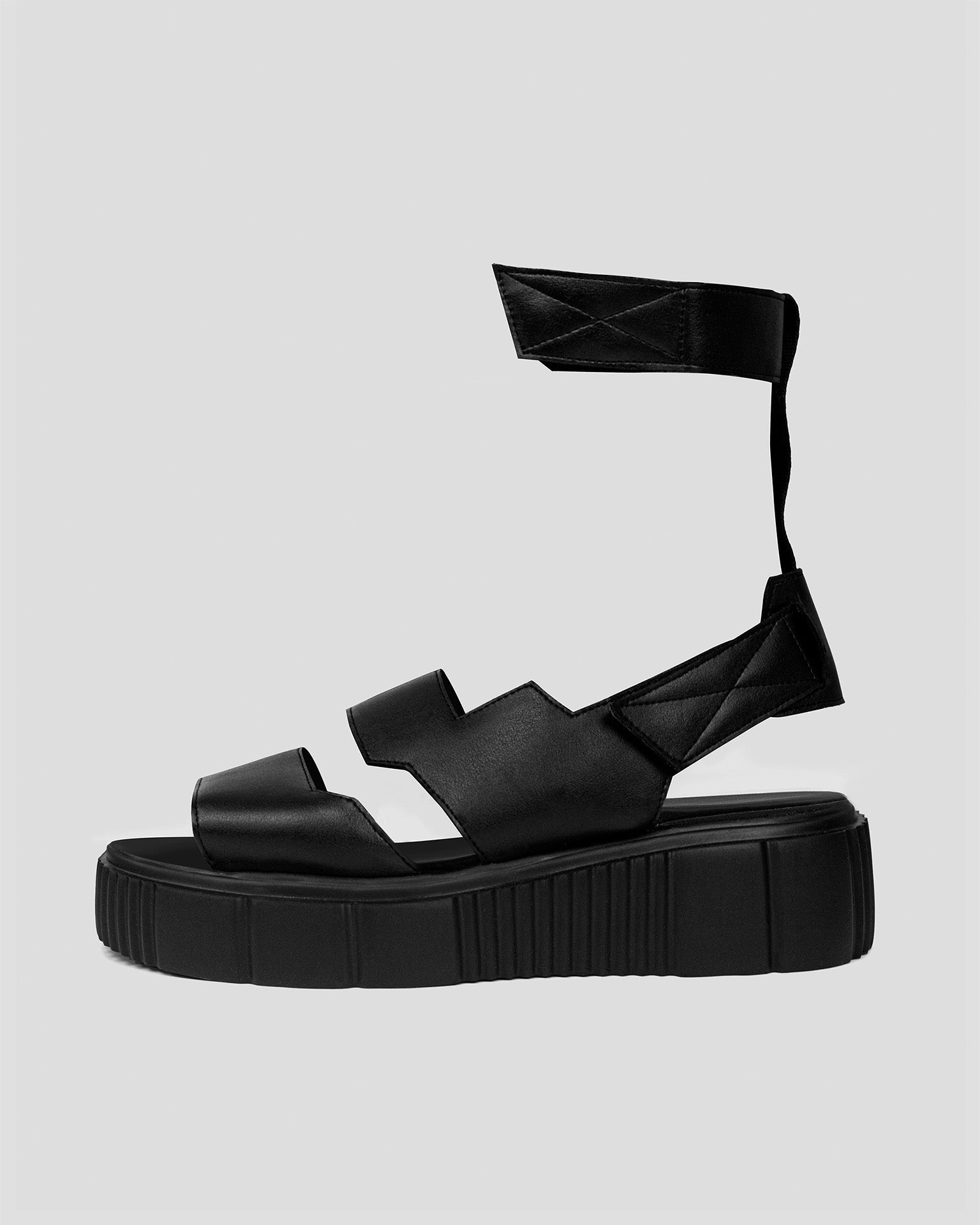 Vegan Cactus Leather Platform Sandals for Women | Desserto® Eco-Friendly Black Sandals | Perfect for Summer Outfits, Beach Vacations & Boho Fashion