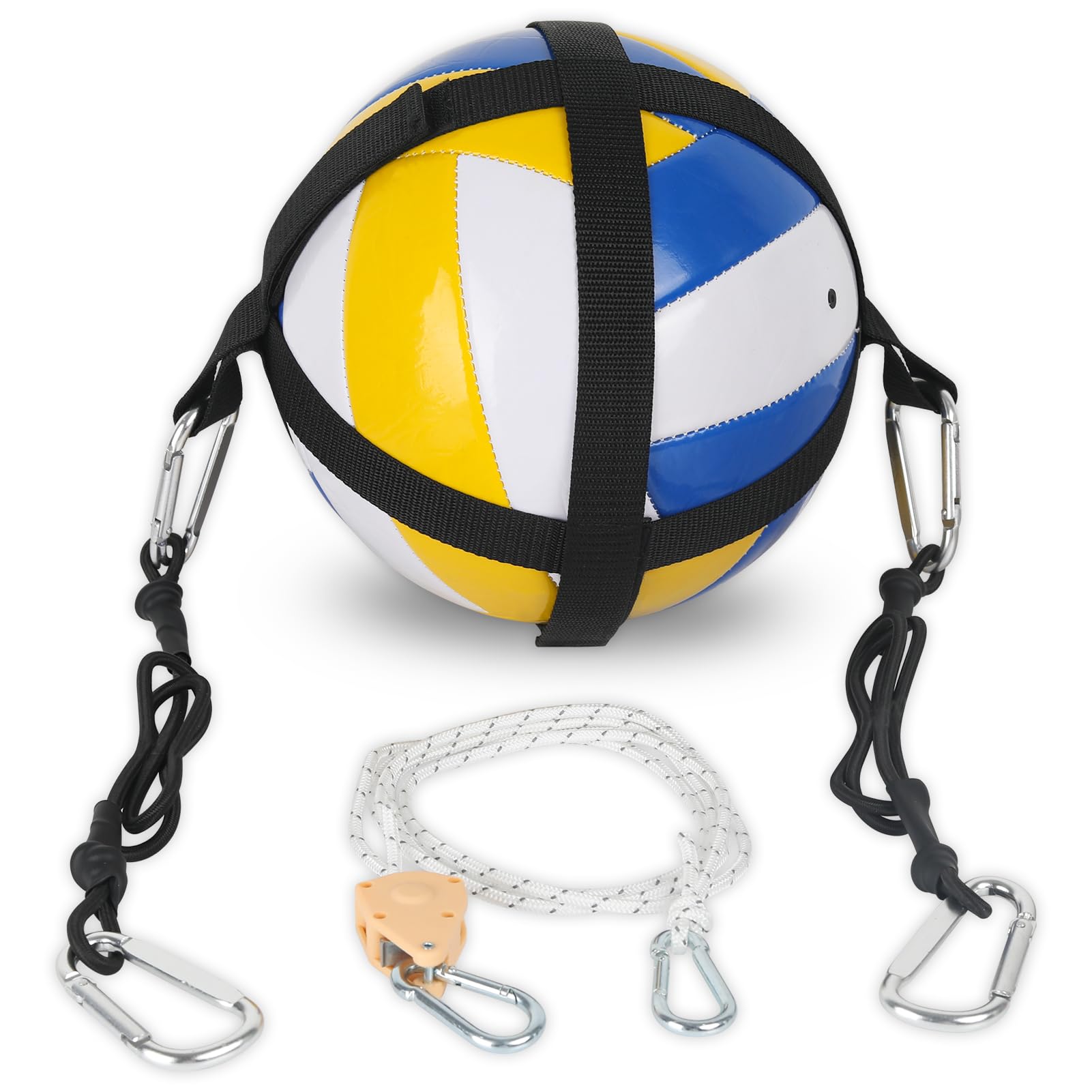 **Adjustable High Elasticity Volleyball Spike Trainer - Solo Spiking & Serving Practice Equipment for Beginners & Pros | Volleyball Training Aid System | Perfect for Indoor & Outdoor Drills, Team Practice & Gifts**