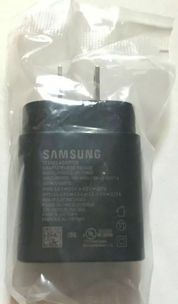 Samsung 25W Super Fast Charging Wall Charger - USB C Travel Adapter with PD 3.0 for Galaxy S23/S22/iPhone 15 - Compact & Fast Charging for Home, Office & Travel