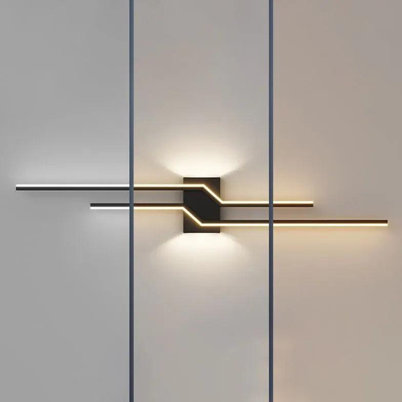 Modern Linear LED Wall Lights - Geometric Design for Living Room, Bedroom & Office | Energy-Efficient Indoor Lighting