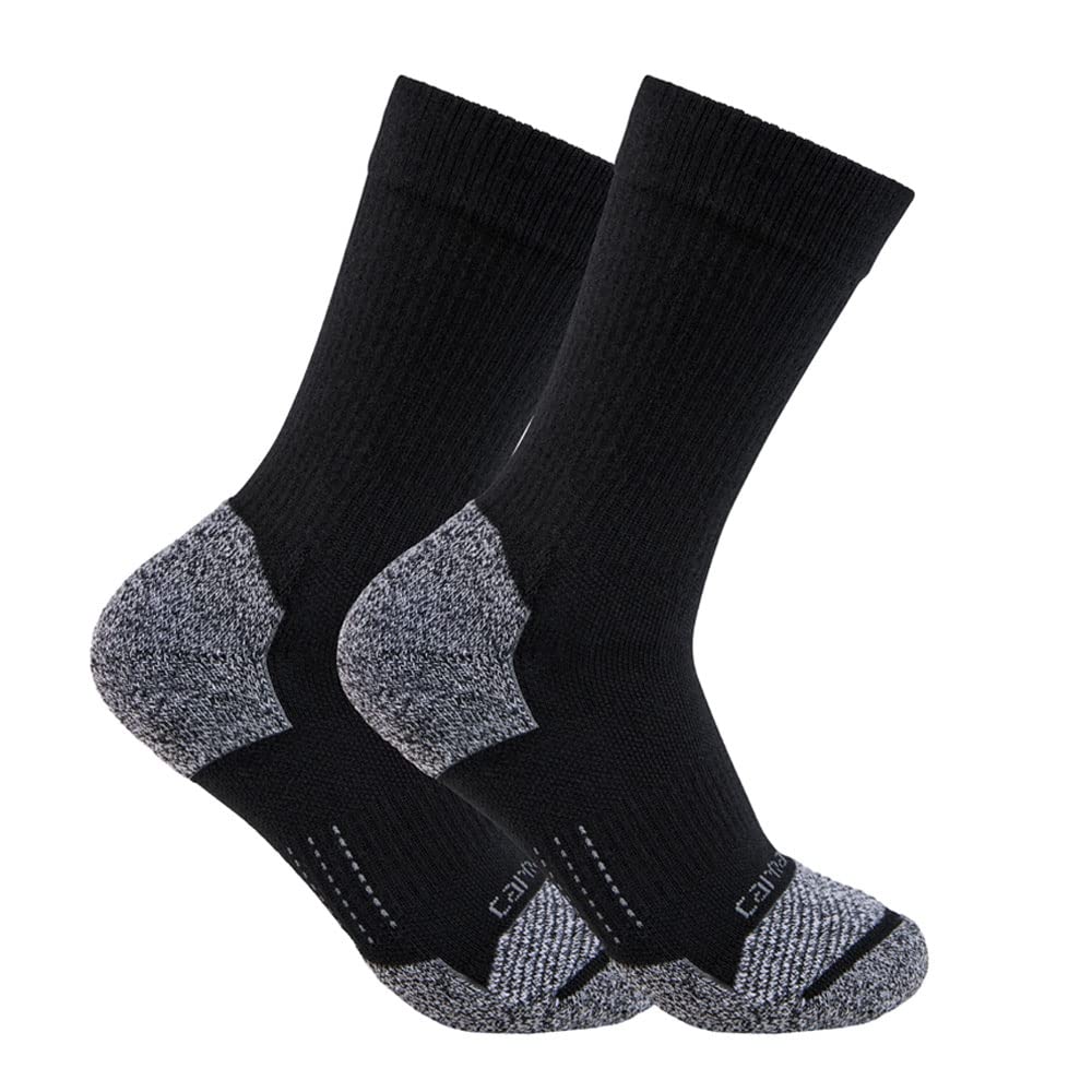 Carhartt Women's Force Midweight Socks 2-Pack - Durable Work Socks for Hiking, Construction & Outdoor Activities