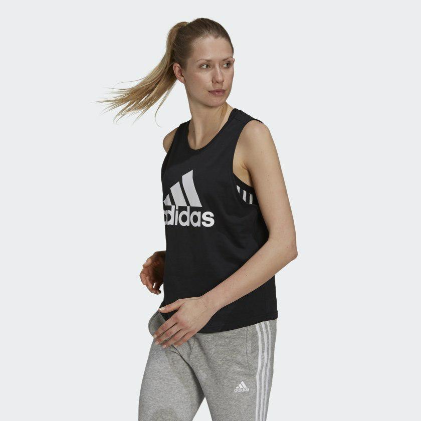Adidas Women's Essentials Black Tank Top - Breathable Workout Shirt for Gym, Running & Casual Wear