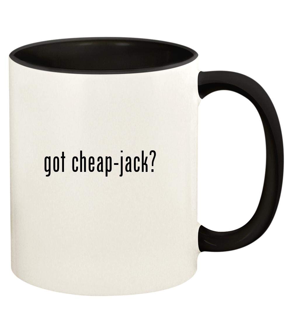 11oz Ceramic Coffee Mug with Colored Handle and Interior - Black - Perfect for Home, Office, or Gift Giving