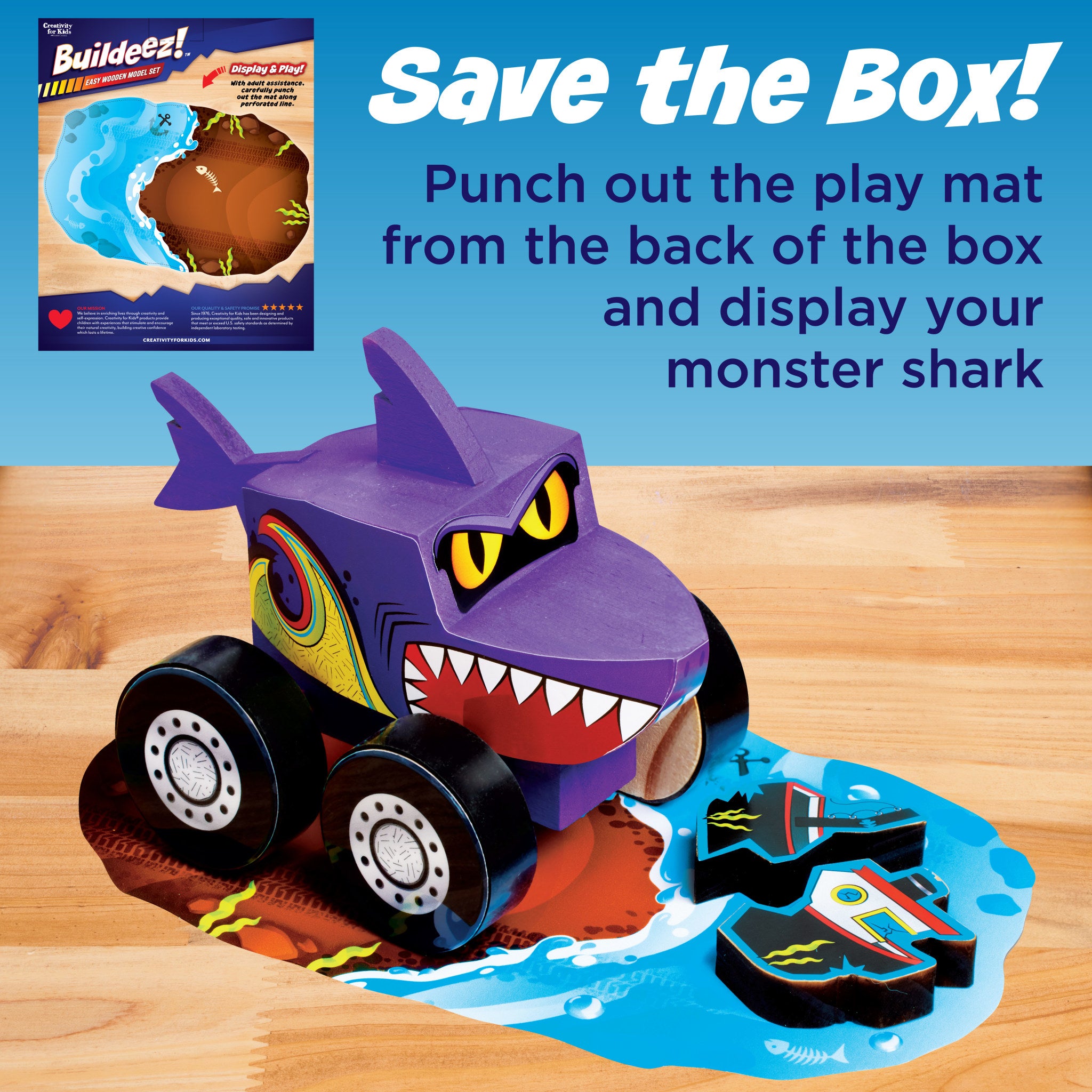 Buildeez!™ Monster Shark Chomper Toy - Dinosaur & Shark Building Set for Kids - STEM Educational Construction Kit for Creative Play - Perfect for Birthday Gifts & Indoor Activities #6458000