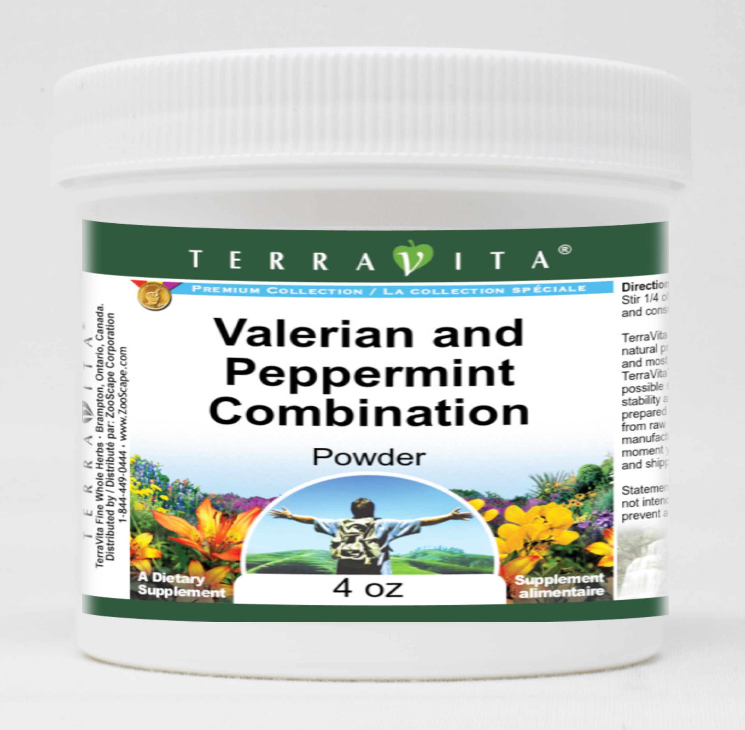 Valerian and Peppermint Herbal Tea Powder - 4oz Natural Sleep Aid & Stress Relief Supplement (ZIN: 513453) - Perfect for Relaxation Before Bed or Anxiety Relief
