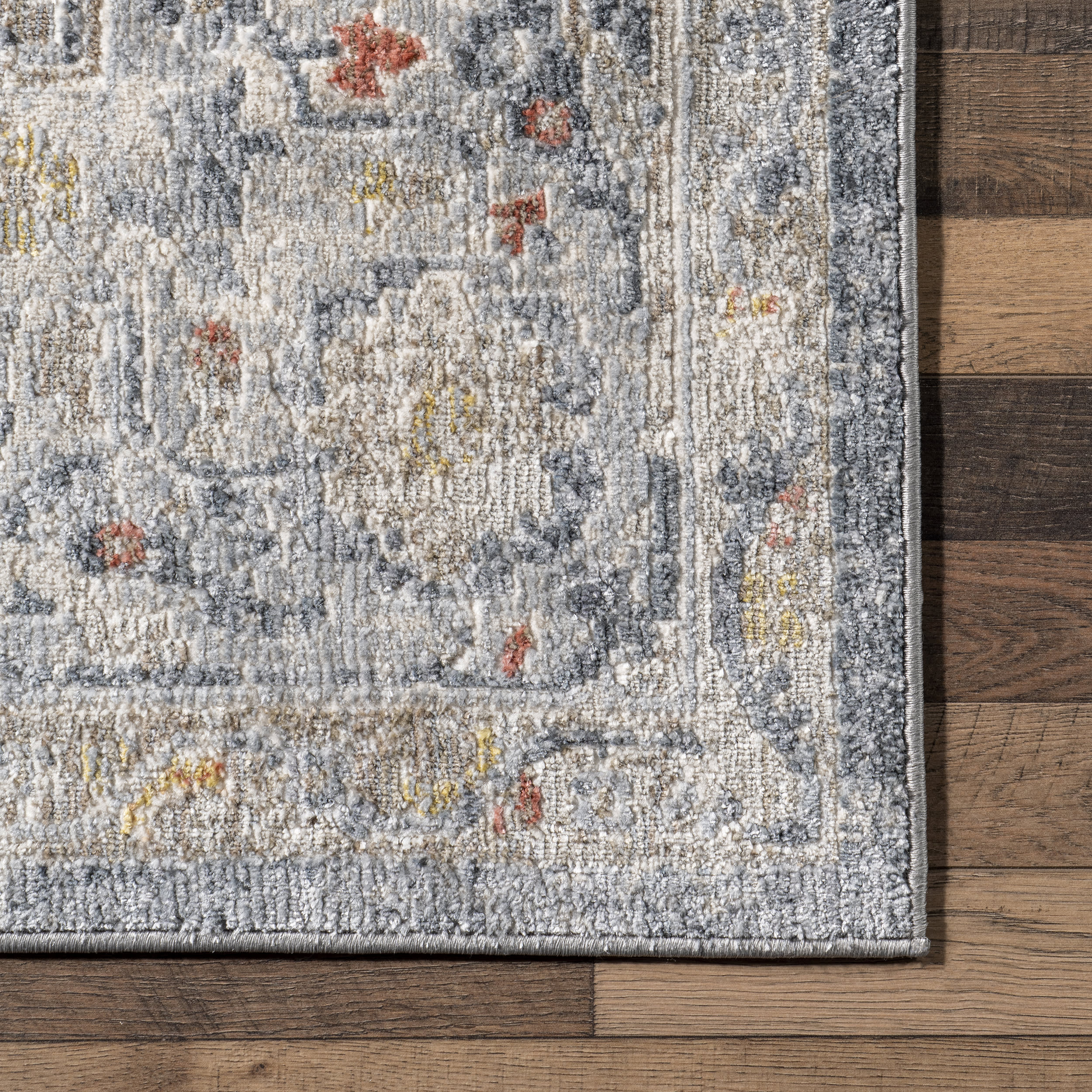 Cloudy Medallion Rug - Light Grey Area Rug for Living Room, Bedroom & Home Decor | Soft & Stylish Floor Carpet