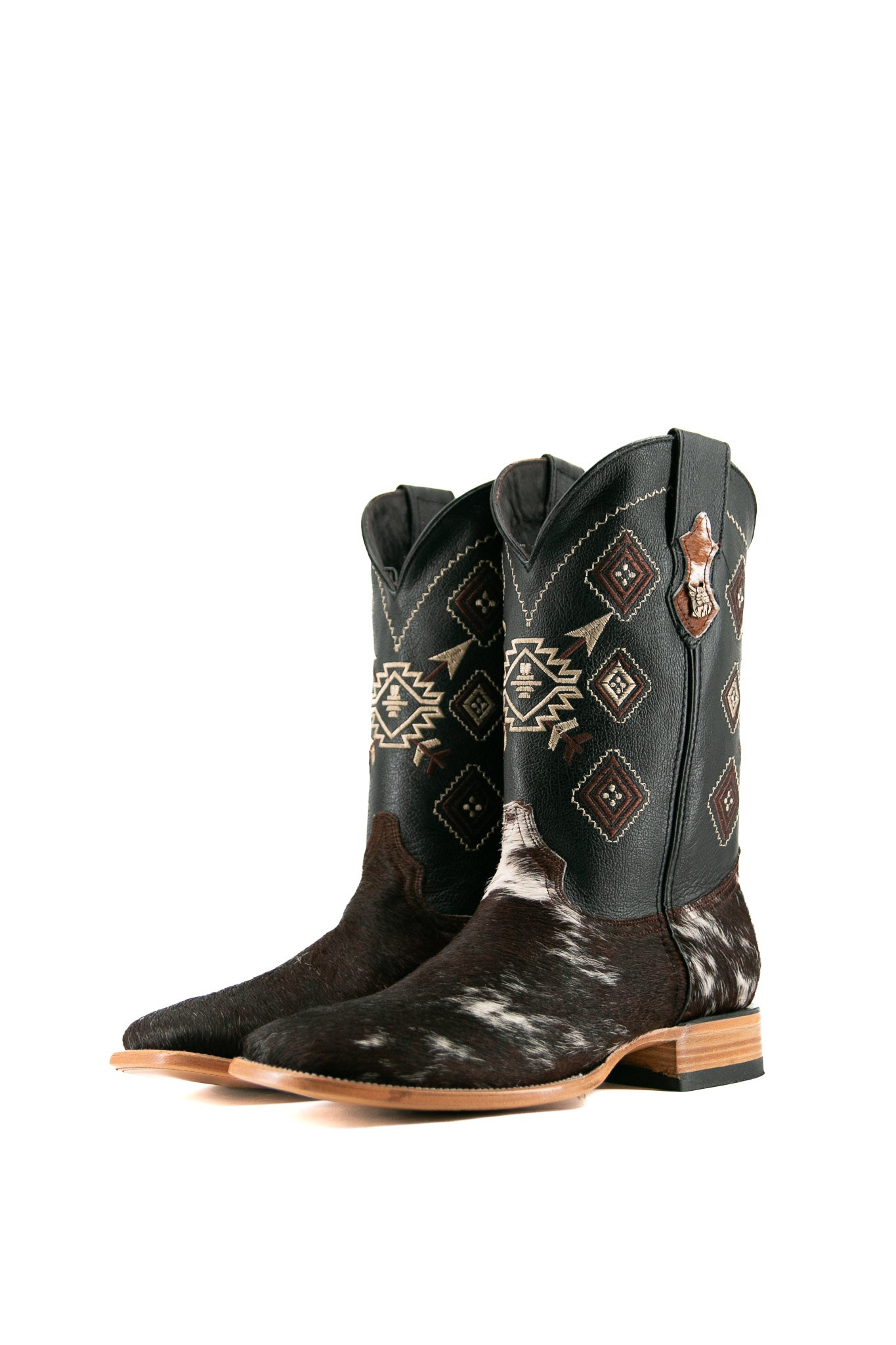 Men's Genuine Cowhide Square Toe Cowboy Boots - Size 12 Western Style JM28 - Perfect for Rodeo, Country Dancing & Outdoor Adventures