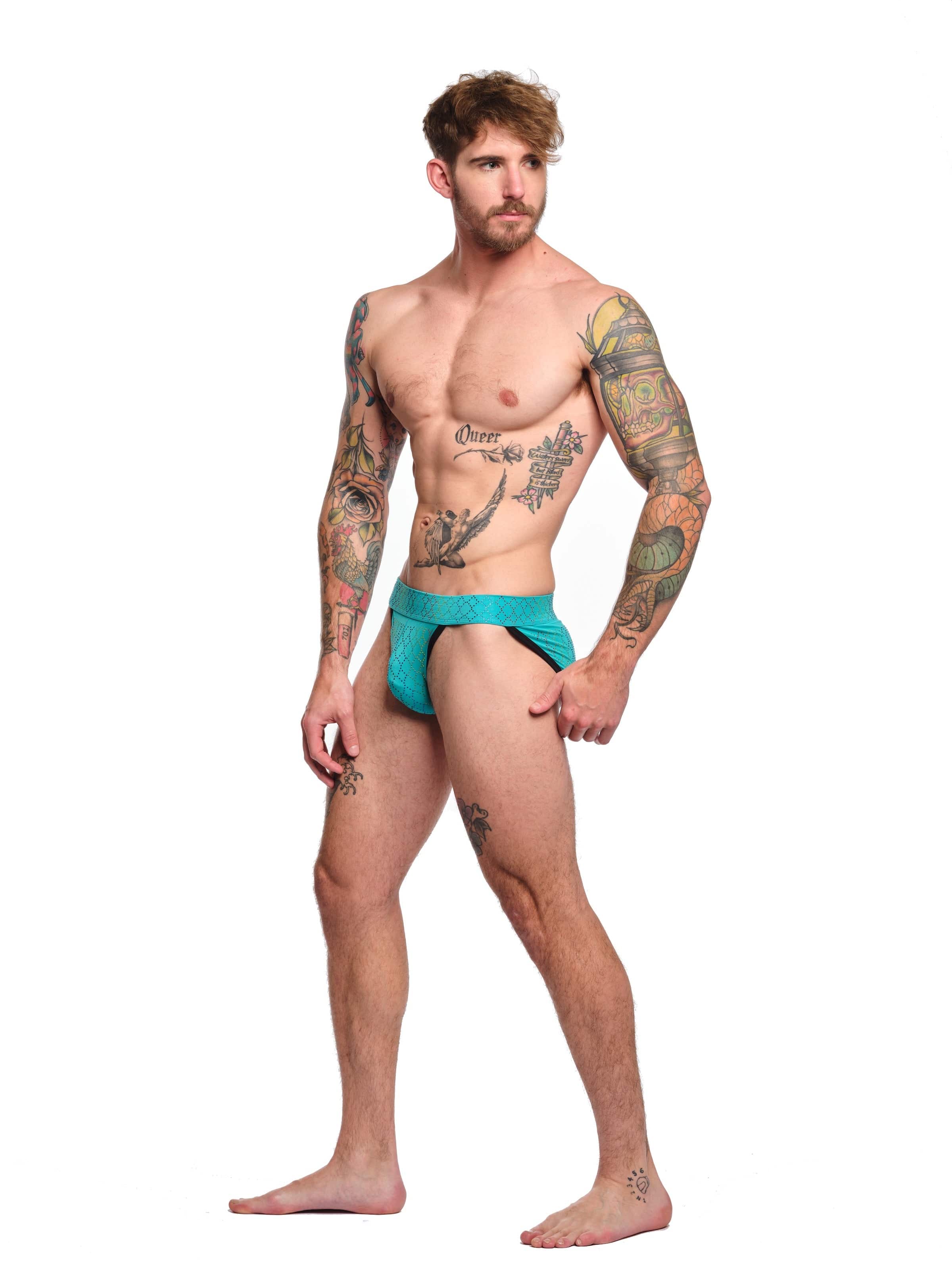Rainbow Crystal Sport Brief Turquoise - Comfortable & Stylish Men's Underwear for Gym, Running & Active Wear