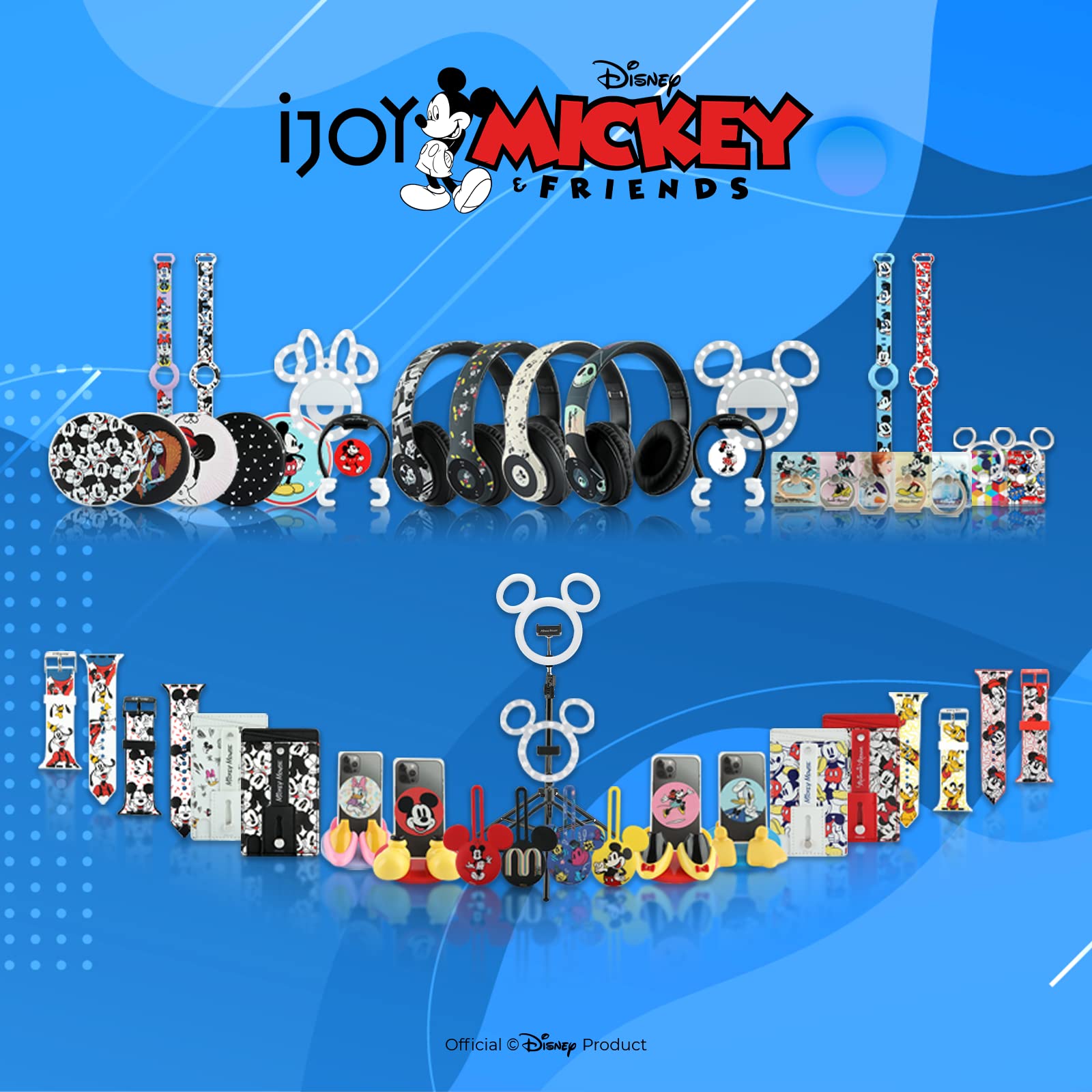 Disney Mickey Mouse Wireless Charging Pad - Qi-Certified Fast Charging Station for iPhone, Samsung, AirPods - Perfect Gift for Disney Fans & Tech Lovers (Home, Office, Travel Use)