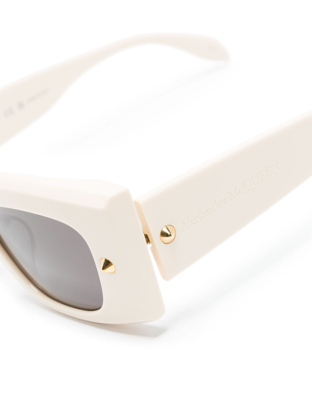 Alexander McQueen White Sunglasses for Women - Luxury Designer Shades for Fashion & Outdoor Activities