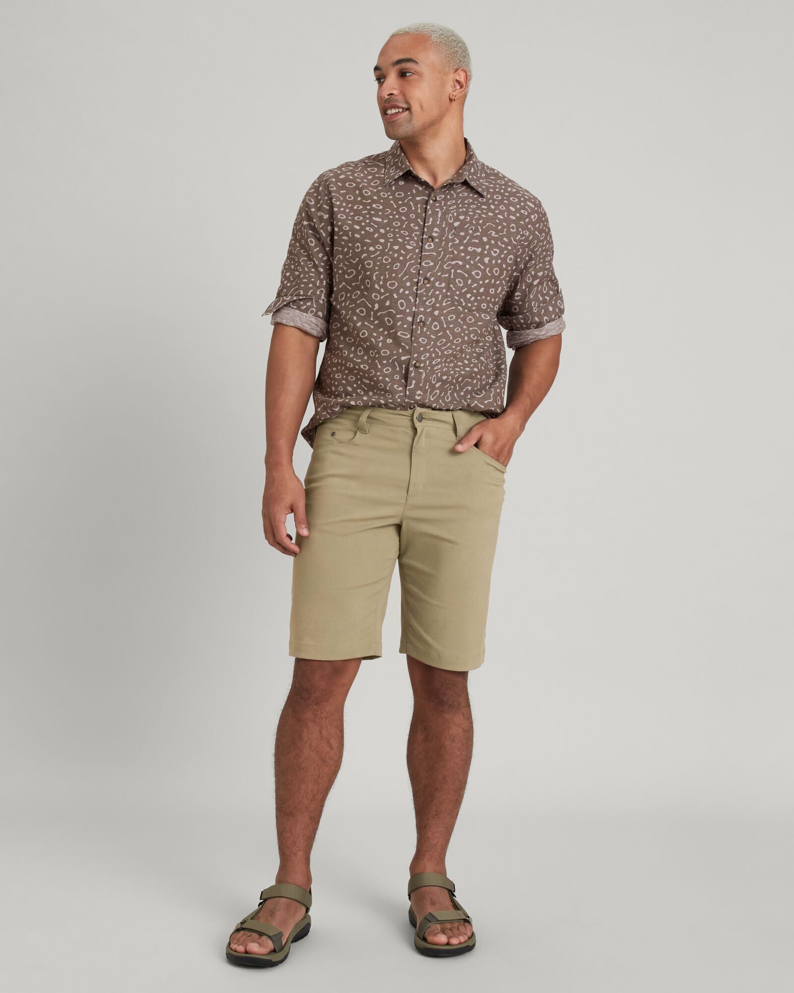 Men's Flight Shorts - Olive Grey | Comfortable & Durable for Travel, Gym & Outdoor Activities
