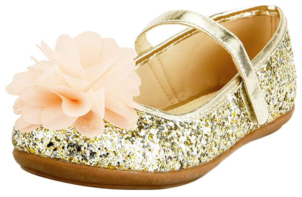 The Doll Maker Glitter Flat Shoes - Women's Fashion Ballet Flats for Casual Wear, Parties & Everyday Comfort