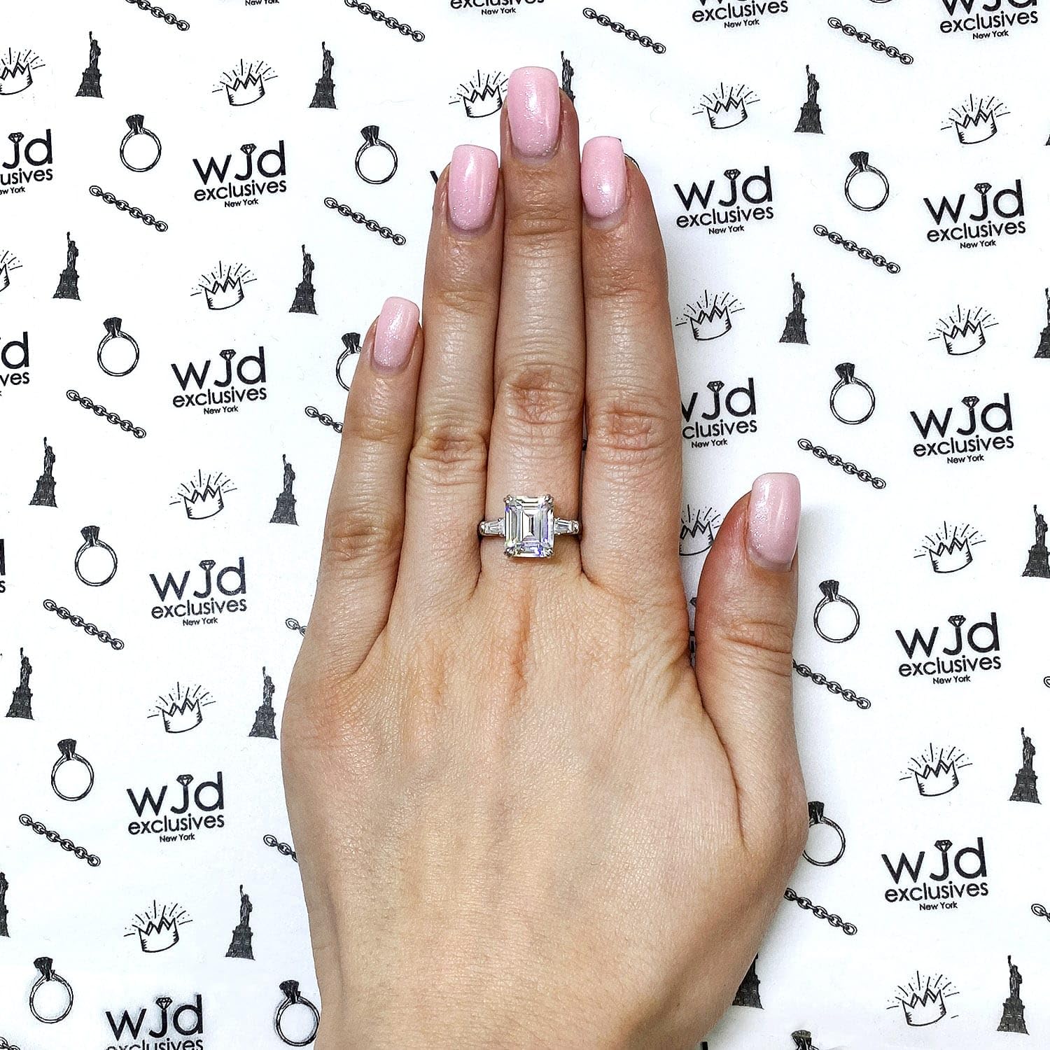 3.30CTW Radiant Cut Cubic Zirconia 3-Stone 14K White Gold Engagement Ring for Women - Perfect for Proposals, Anniversaries & Bridal Jewelry