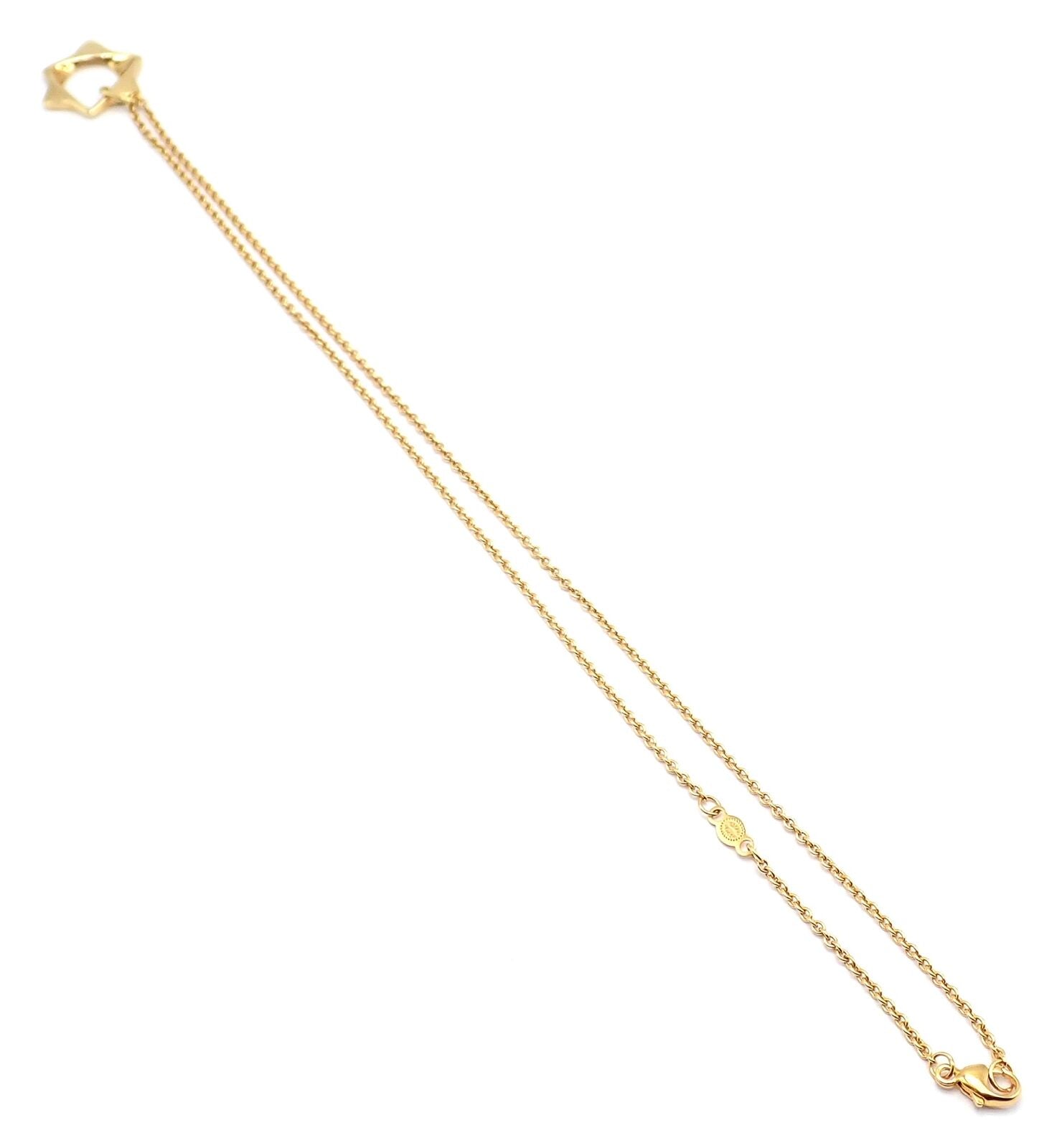 Authentic Georg Jensen 18k Yellow Gold Star of David Pendant Necklace - Elegant Jewish Jewelry for Hanukkah, Bar Mitzvah & Special Occasions