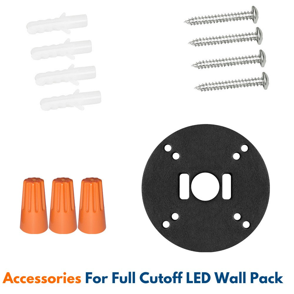 90W/63W/45W Selectable Full Cutoff LED Wall Pack Light - 14,900 Lumens, 3 CCT Options, 120-277V, 320W Equivalent - Perfect for Warehouse, Parking Lot & Building Exterior Lighting