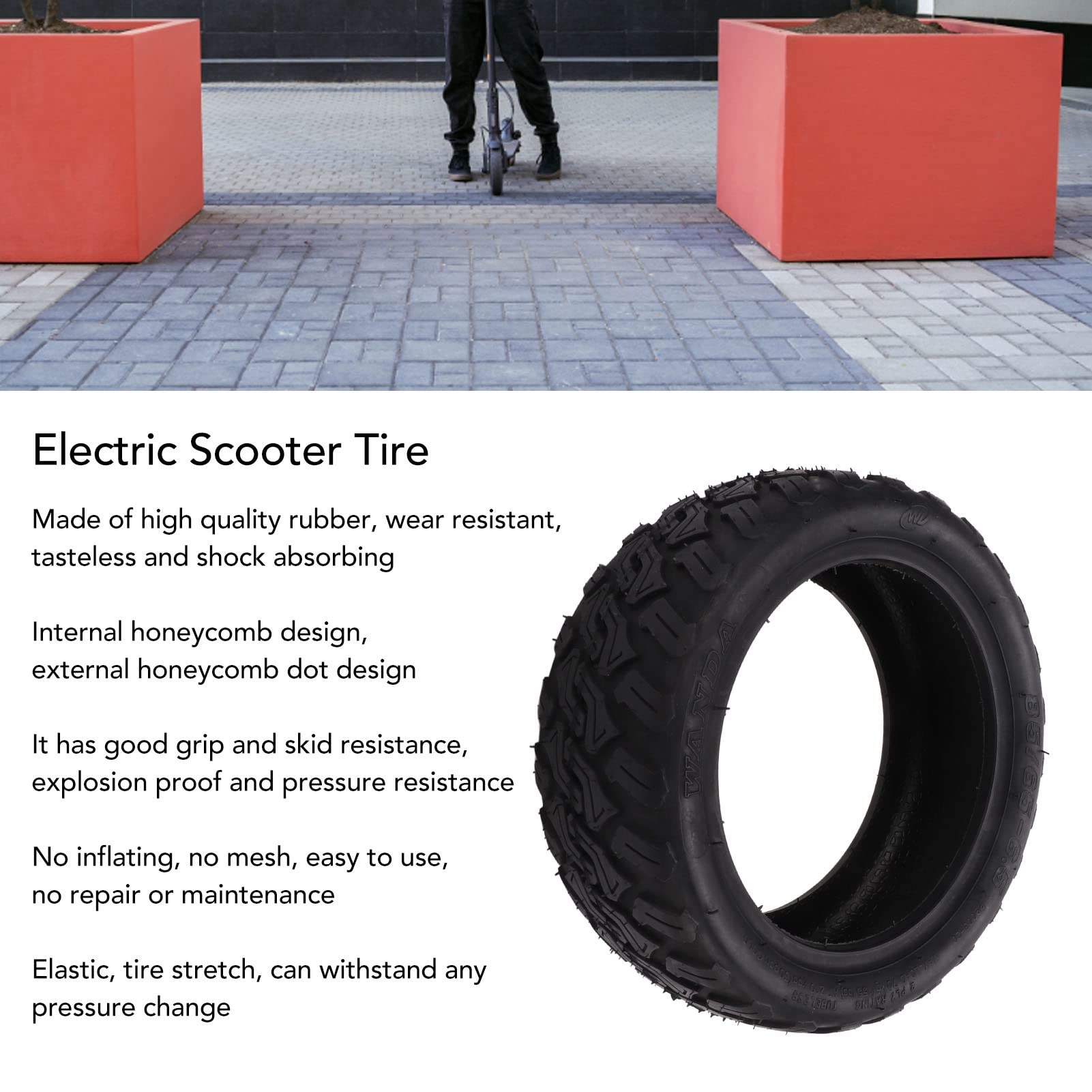 LYL T016 85x65 6.5 High Elasticity Electric Scooter Replacement Tire - Durable Rubber Tire for 85 x 65-6.5 Scooters - Perfect for Commuting, Off-Road & Urban Riding