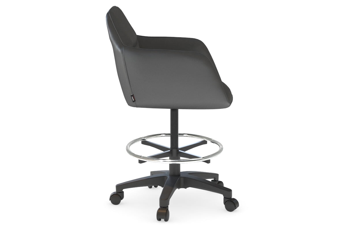 Mcduck Ergonomic Drafting Office Chair with Swivel and Tilt Function - Adjustable Stool for Architects, Artists & Home Office Workspaces