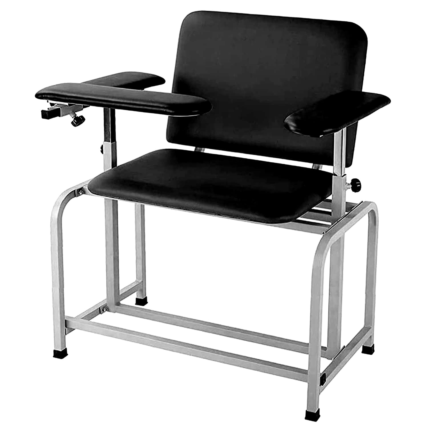 XL Blood Drawing Chair - Wide Bariatric Phlebotomy Chair with Padded Seat & Adjustable Armrests | Clinical Exam Chair for Hospitals, Labs & Medical Offices