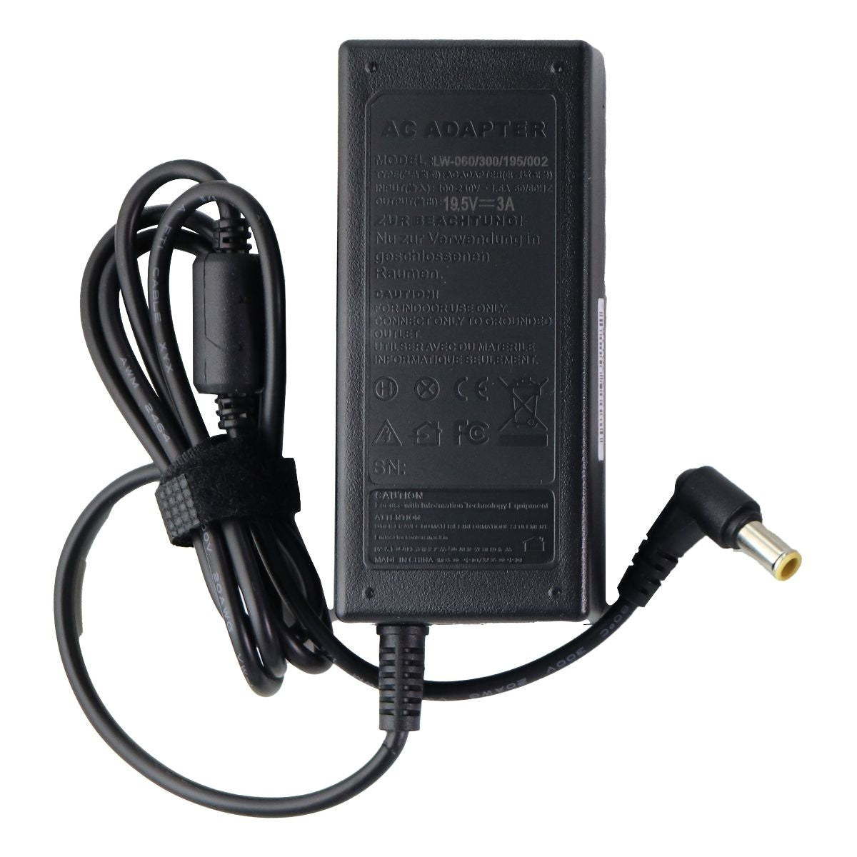 19.5V 3A AC Adapter Wall Charger Power Supply - Compatible with Laptops & Electronics - Fast Charging & Reliable Power (Model: LW 060/300/195/002) - Perfect for Home, Office & Travel Use