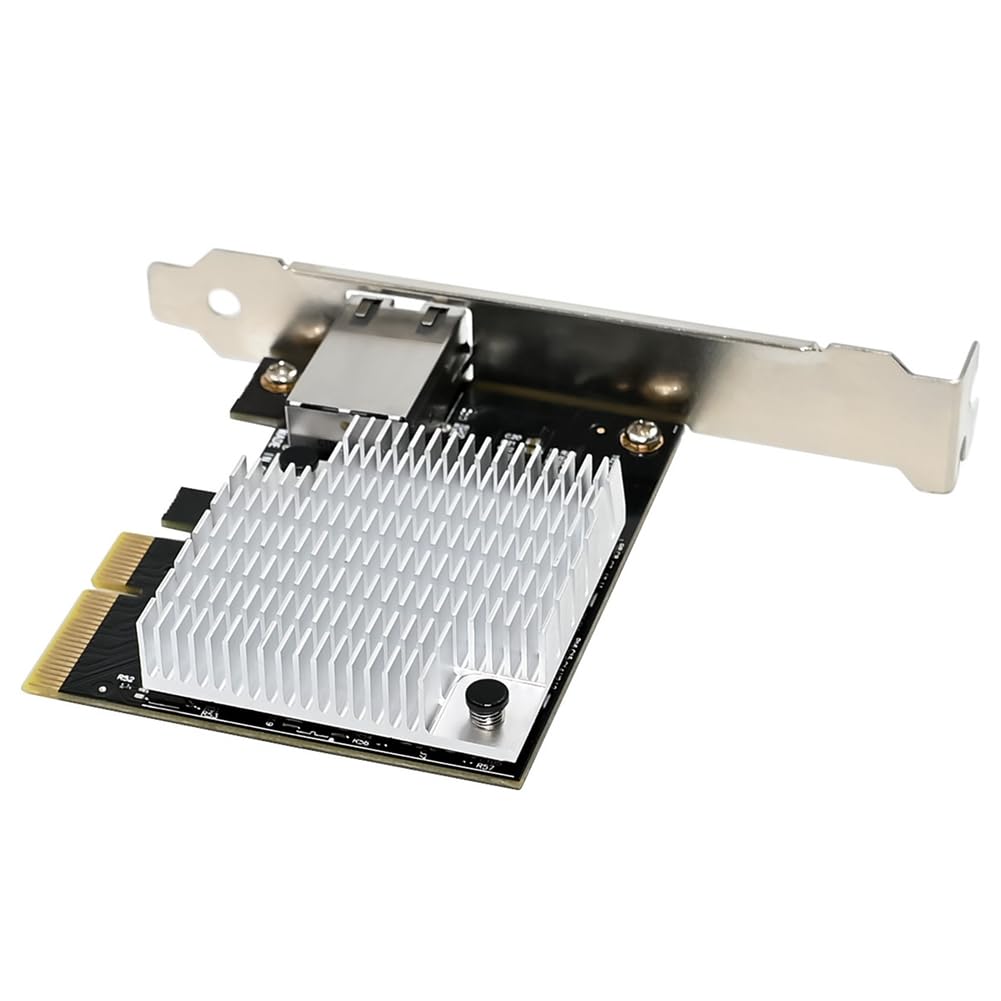 10Gbps PCIe Network Card - LIVASH AQC107S Single Port 10 Gigabit Ethernet Adapter for Servers & Gaming PCs | High-Speed LAN Connectivity for Data Centers, Cloud Computing & 4K Streaming