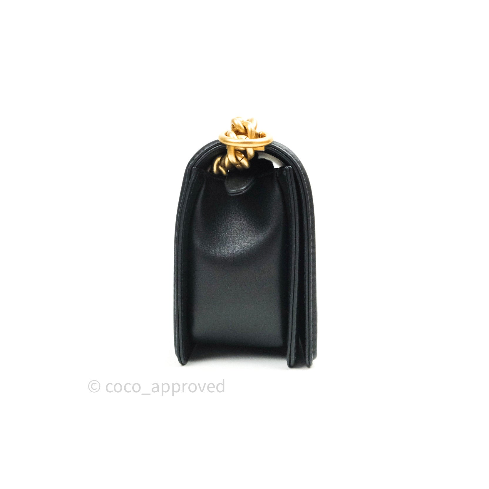 Chanel Boy Quilted Medium Black Calfskin Gold Hardware 20C Bag - Luxury Designer Handbag for Women | Perfect for Evening Events, Parties & Fashion Outfits
