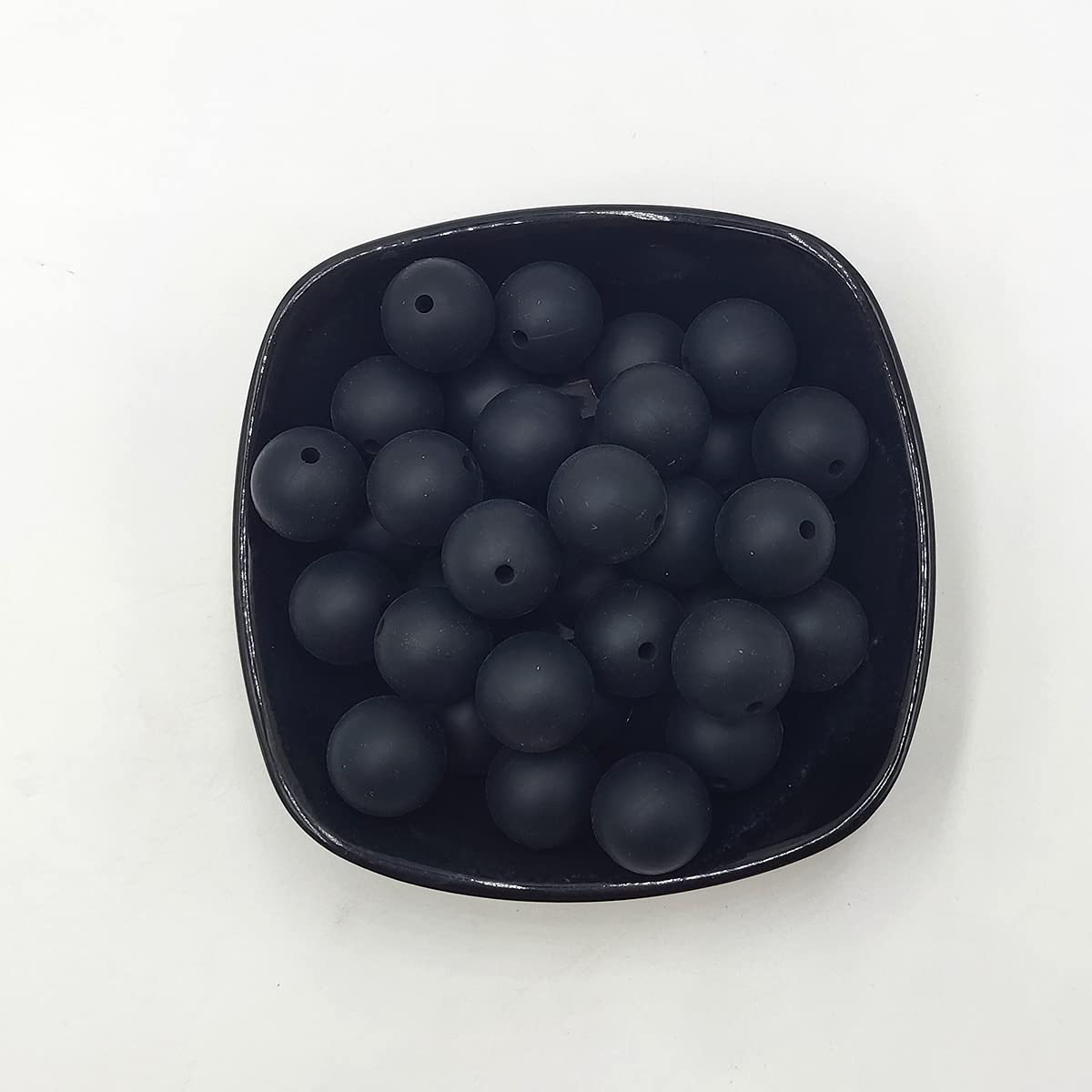 15mm Silicone Pearl Beads 50pcs for DIY Jewelry & Keychains - Crafting Accessories