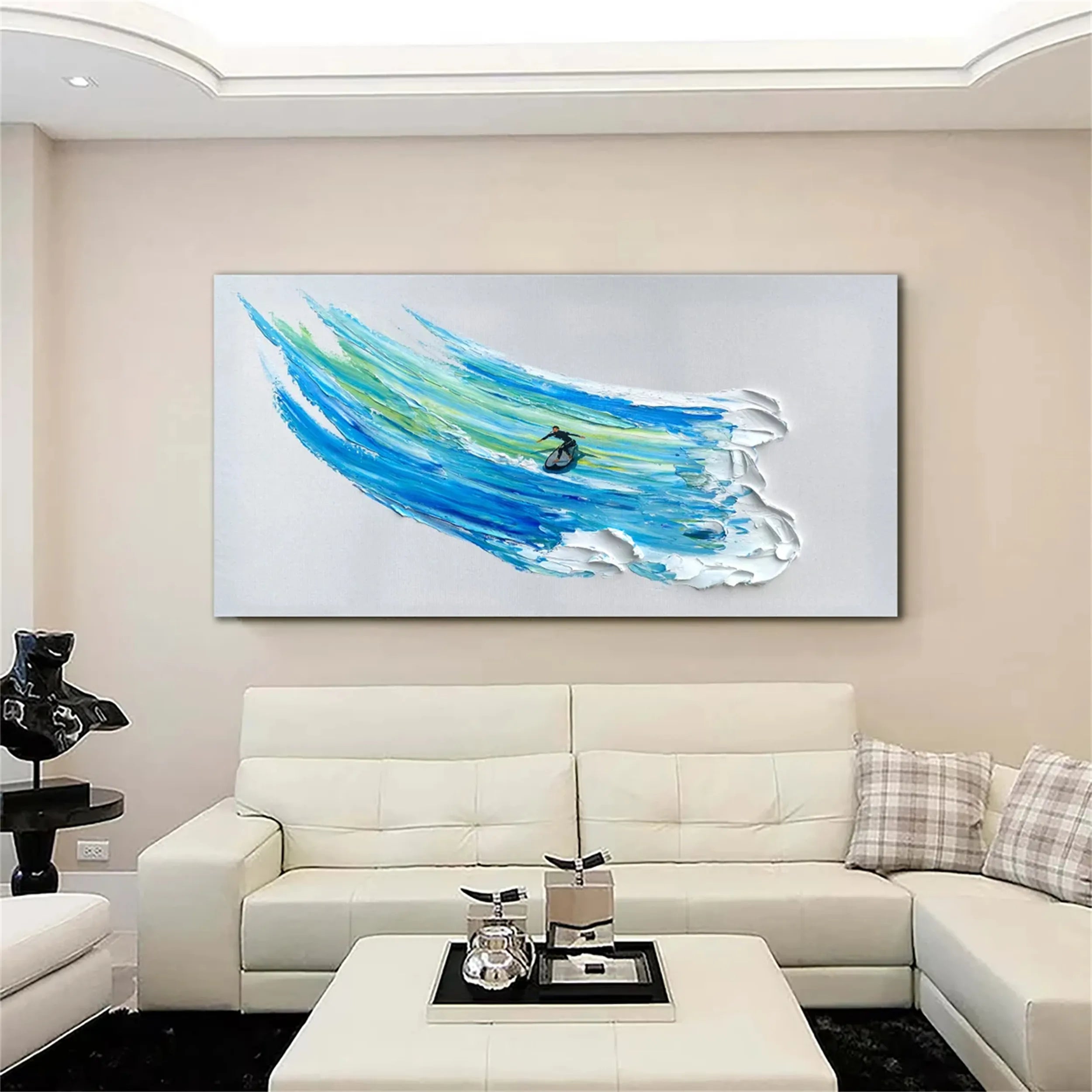 Ocean and Sky Painting #OS126 - Stunning Coastal Wall Art for Living Room, Bedroom & Office Decor