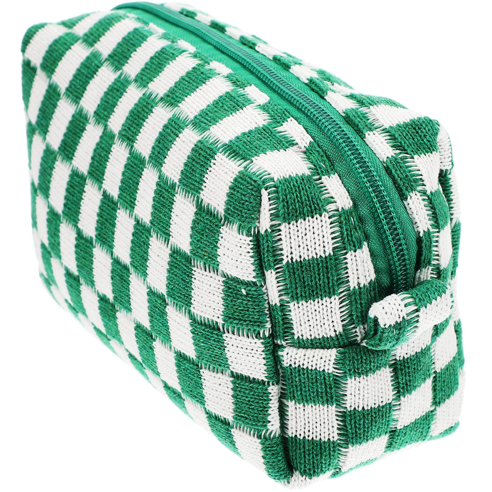 GALPADA Plaid Makeup Bag - Soft Woolen Yarn Zipper Cosmetic Pouch & Travel Toiletry Organizer for Women | Perfect for Daily Use, Travel, Gym & Gift Giving