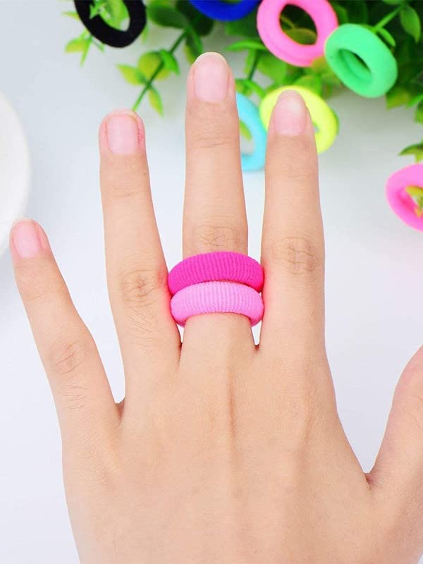 100pcs Small Rubber Hair Bands for Kids - Soft Elastic Ponytail Holders for Baby Toddlers & Girls - Gentle Hair Ties for Daily Use, School, Sports & Playtime