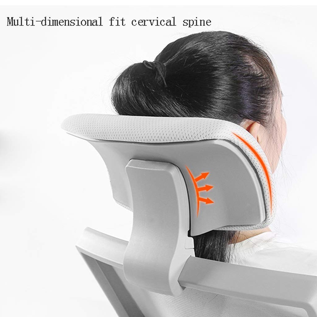 Ergonomic Office Chair - Adjustable Reclining Computer Desk Chair with Lumbar Support for Home & Office, Perfect for Long Work Hours & Lunch Breaks (Gray)