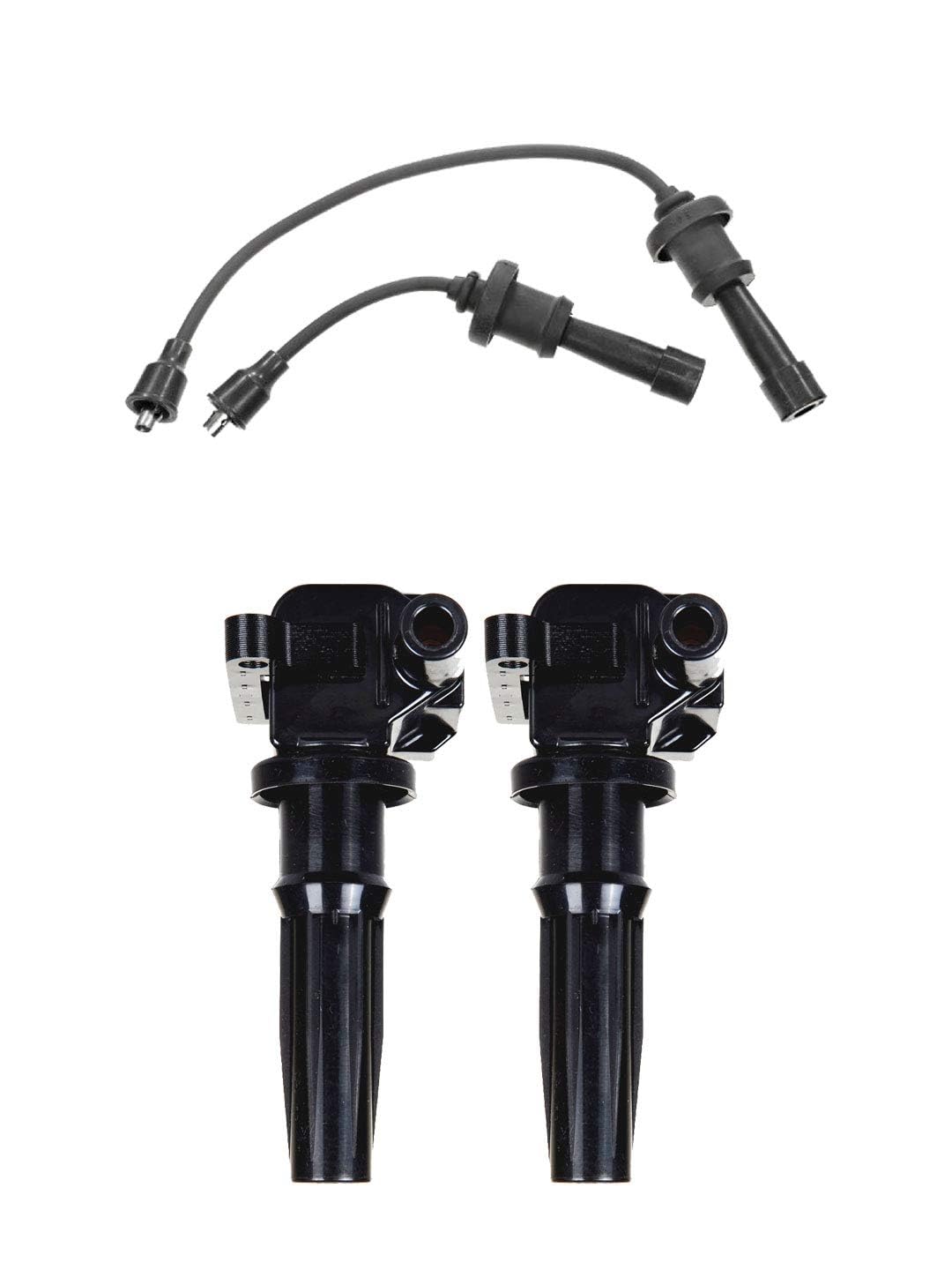 ENA Set of 2 Ignition Coil Packs with Wires - Compatible with Hyundai Kia 2001-2006 Santa Fe Magentis Optima, 1999-2005 Sonata 2.4L L4 - Replaces UF285 2730138020 4683 - Perfect for Engine Performance & Smooth Driving