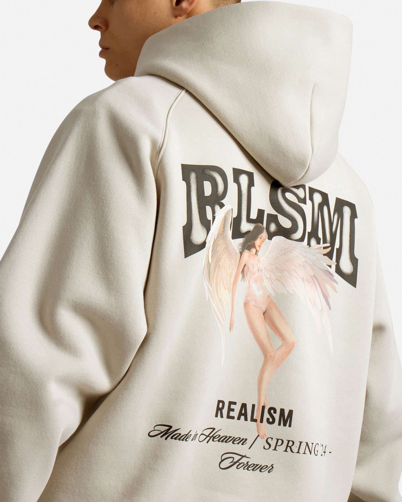 SSS Realism Guardian Hoodie - Wheat Color Pullover for Men & Women | Cozy Fleece Hooded Sweatshirt for Outdoor, Streetwear & Casual Wear