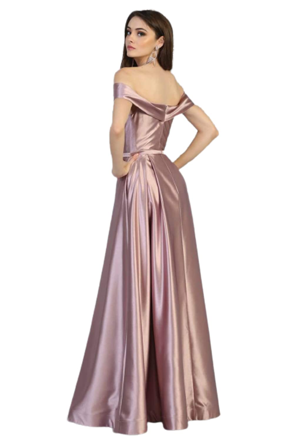 Elegant A-Line Metallic Formal Dress for Women - Perfect for Evening Parties, Prom, and Special Occasions