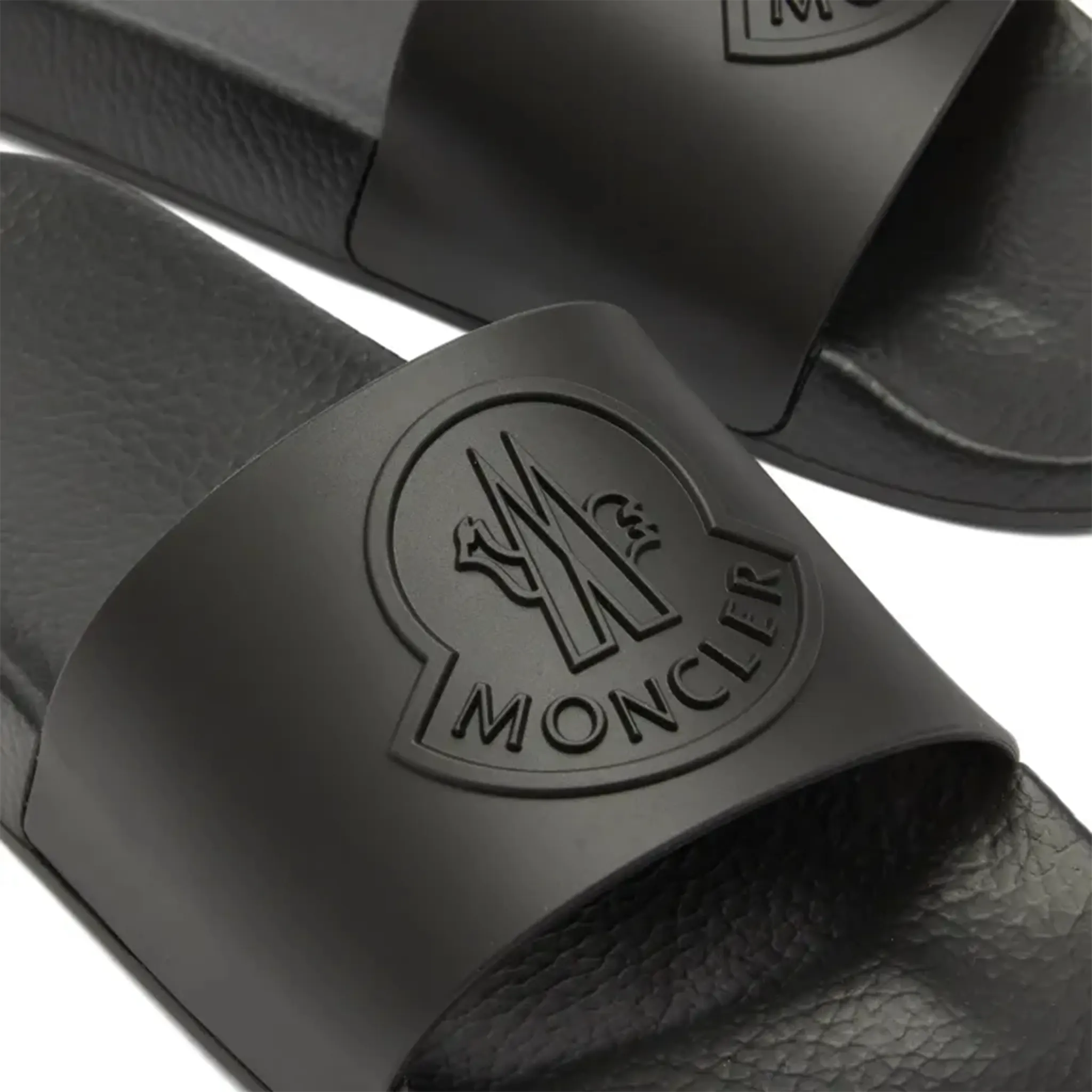 Moncler Basile Logo Black Slides - Premium Comfort Slides for Men & Women - Perfect for Beach, Pool, and Casual Wear