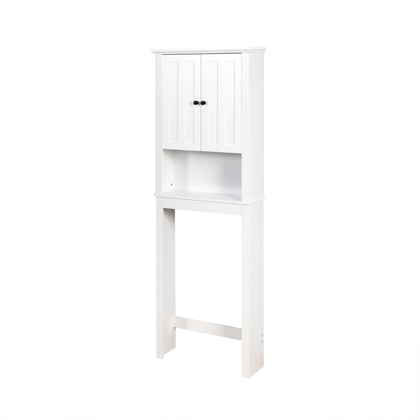 Freestanding Over-The-Toilet Storage Cabinet with Adjustable Shelves - Tall Slim Bathroom Organizer for Towels, Toiletries & More - Perfect for Small Bathrooms, Apartments & Powder Rooms
