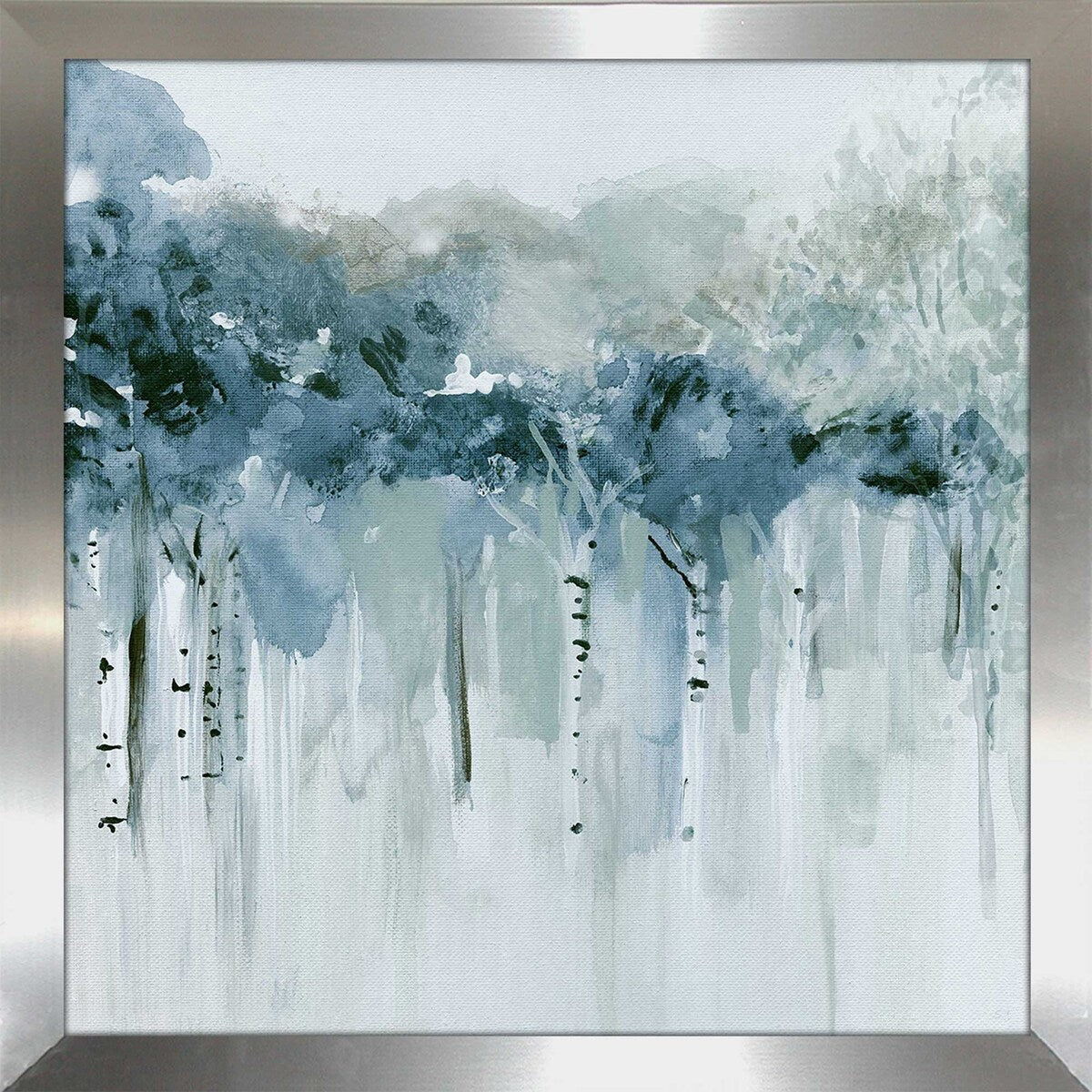 Blue Birch Morning by Susan Jill II - Premium Acrylic Wall Art Print - Perfect for Living Room, Bedroom & Office Decor